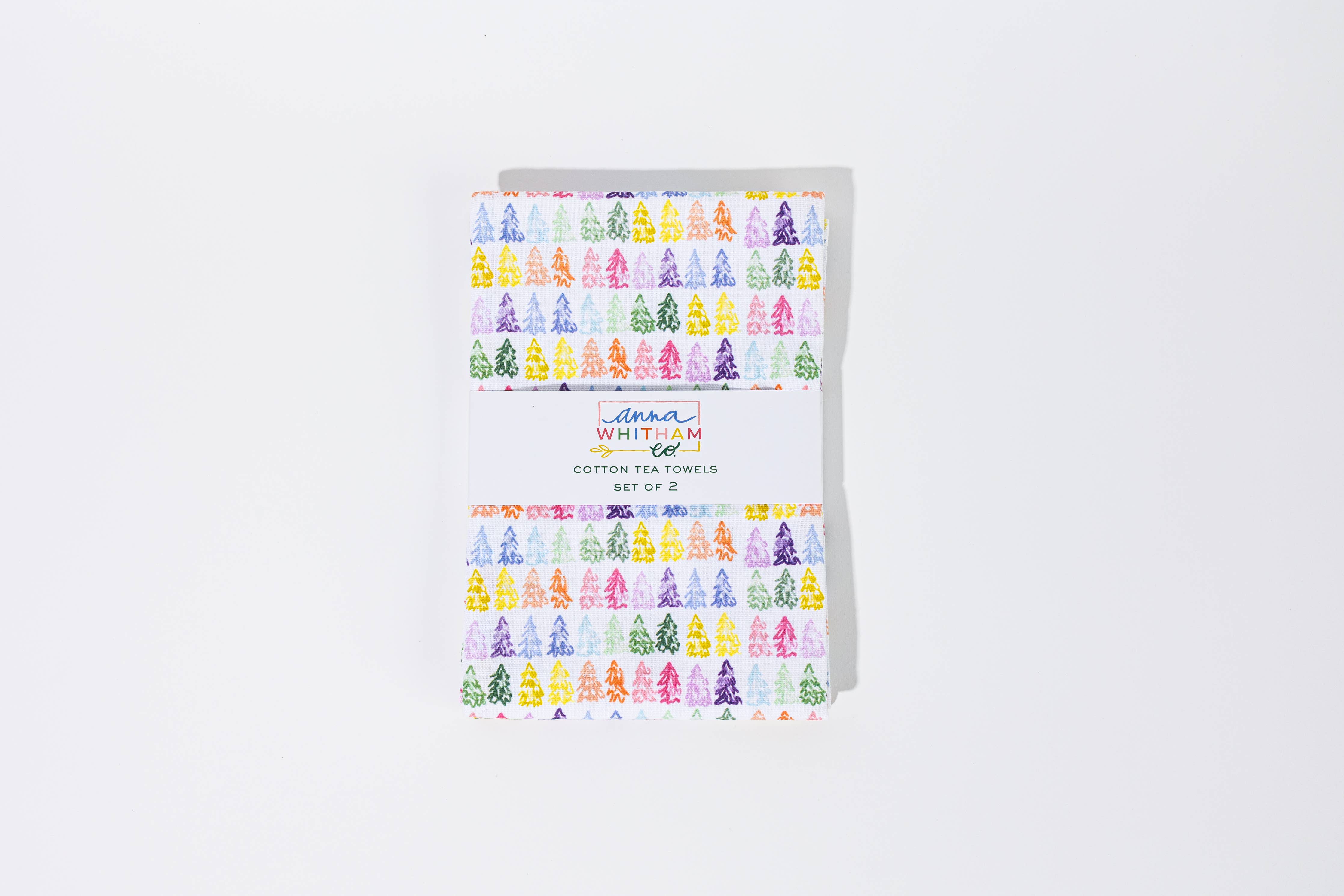 Rainbow Trees Tea Towel