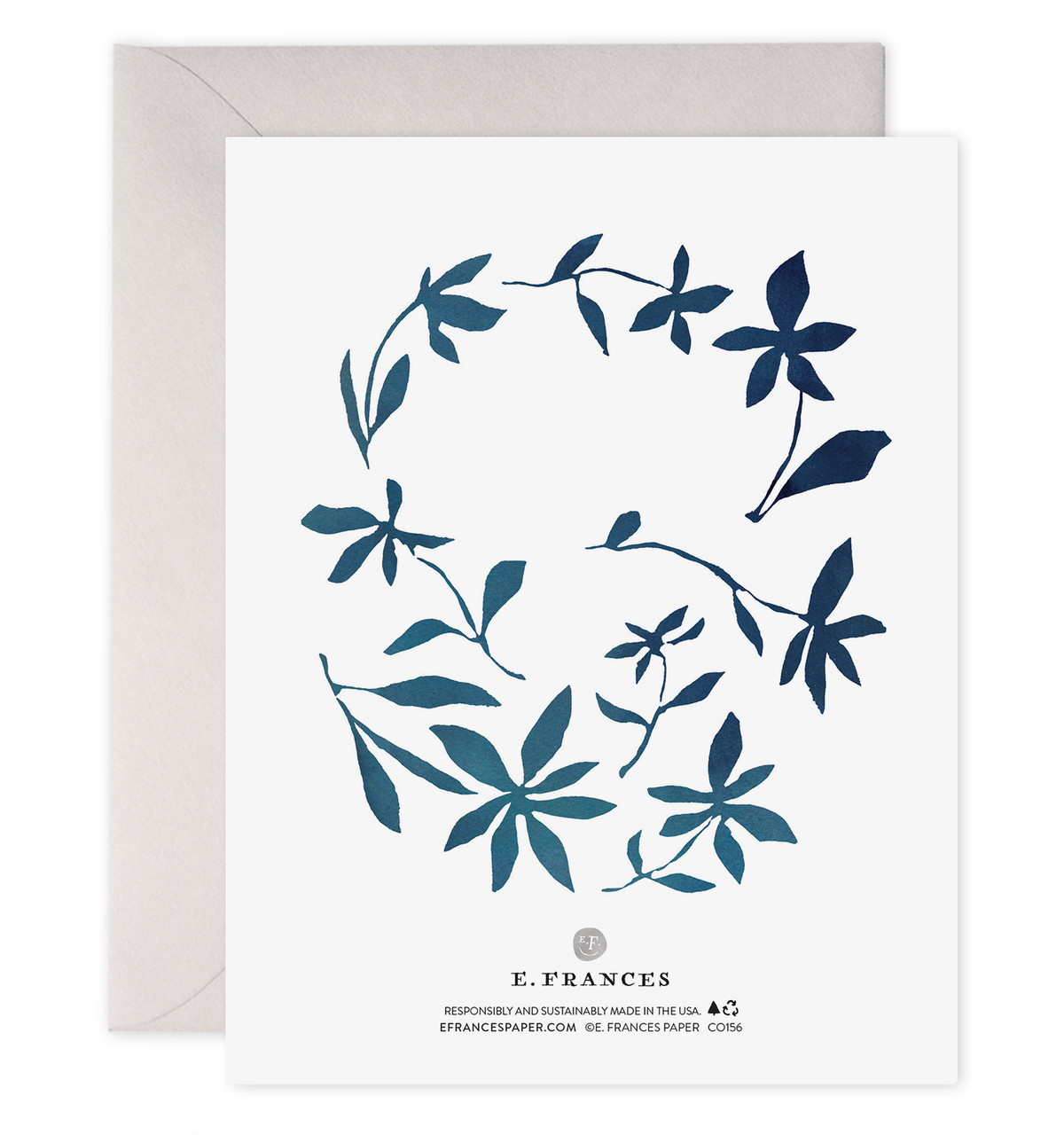 Indigo Flowers — Sympathy & Thinking of You Card
