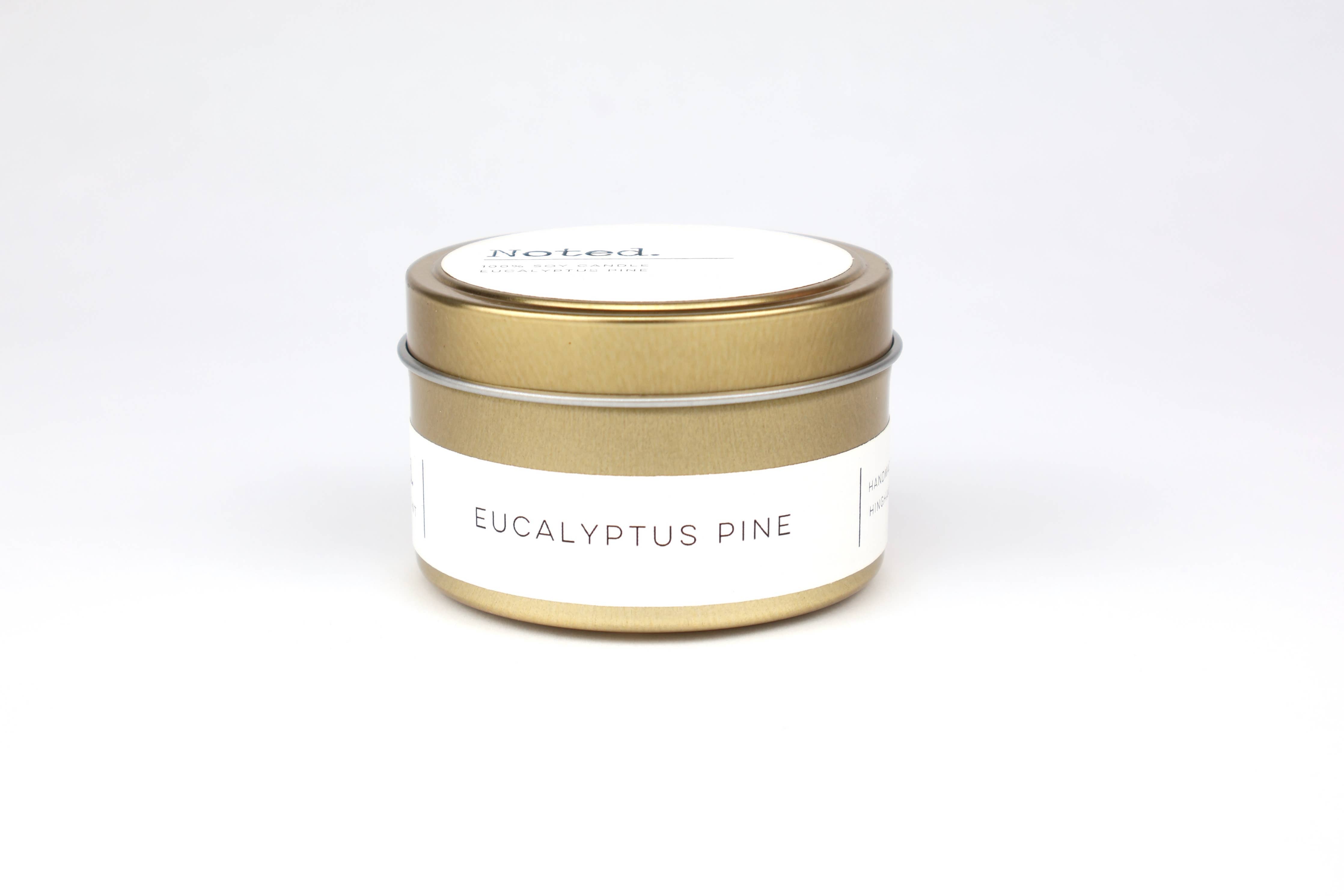 Eucalyptus Pine Soy Candle | 5 oz Gold Tin