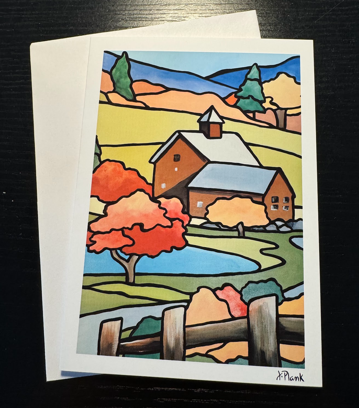New England Autumn Greeting Card