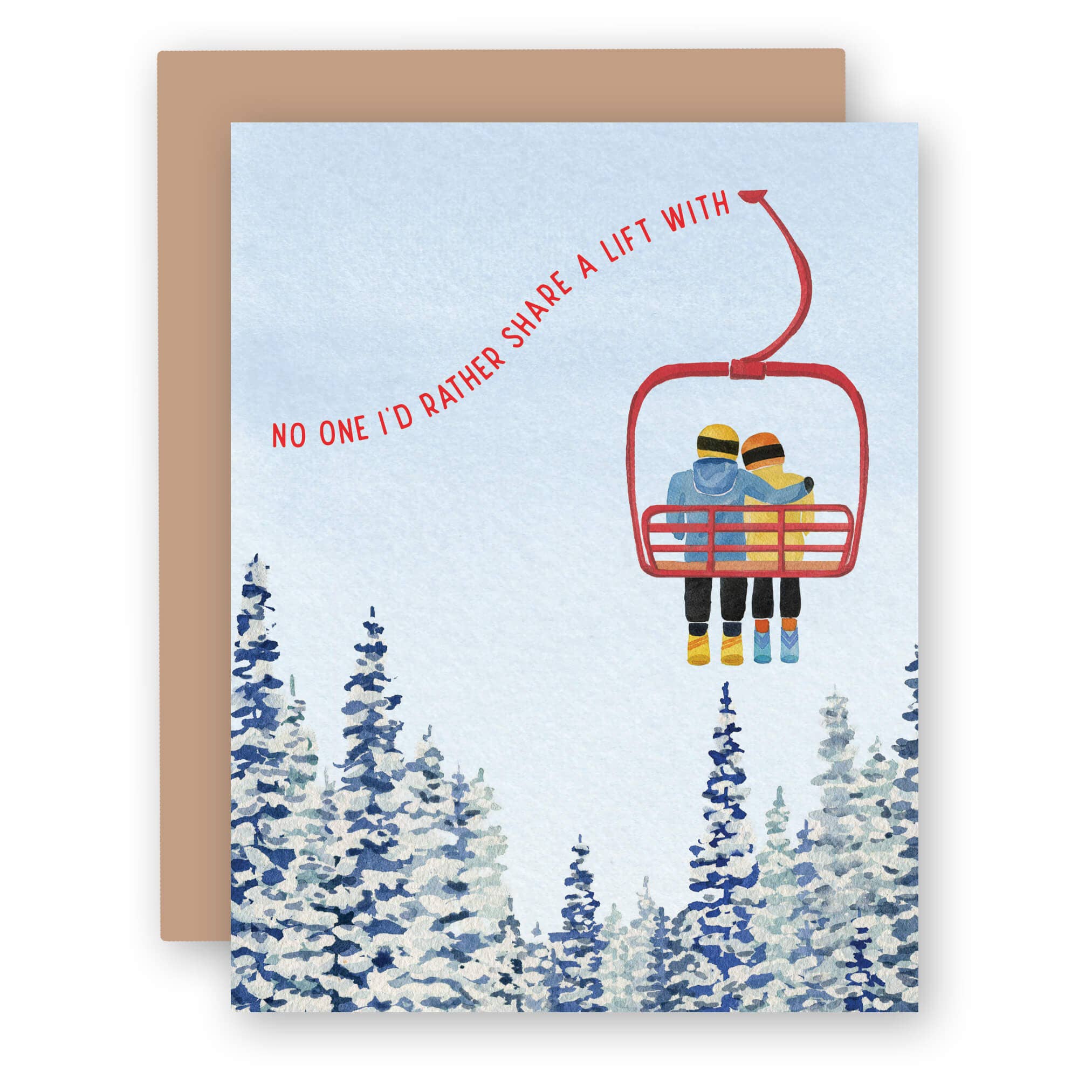 Chairlift Love Card