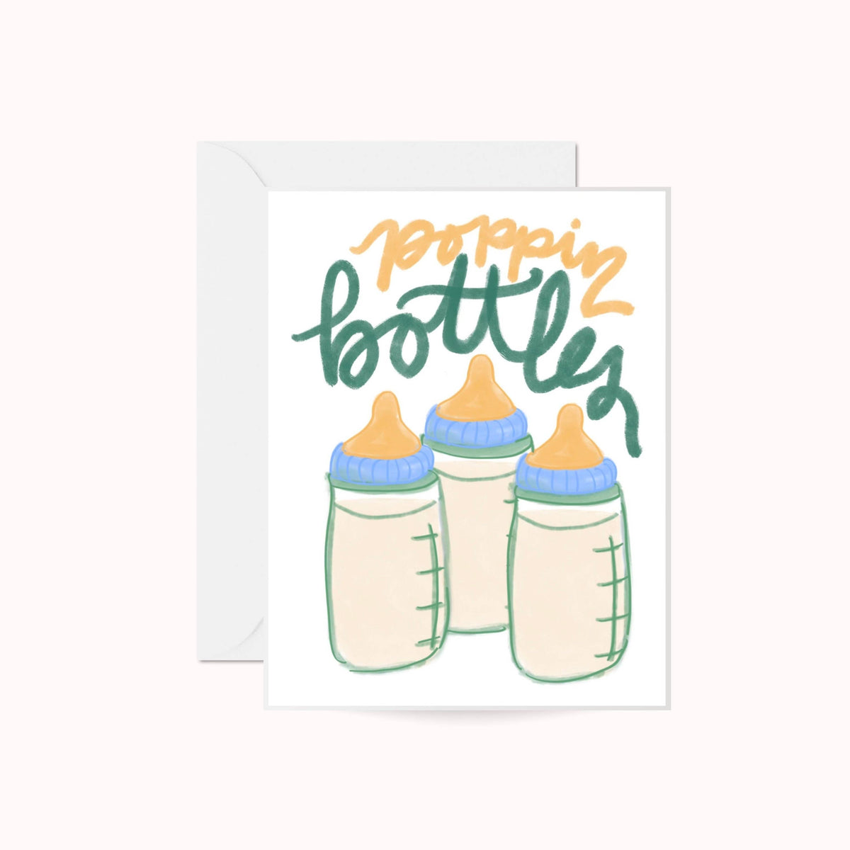 Poppin' Bottles — Baby Shower Card