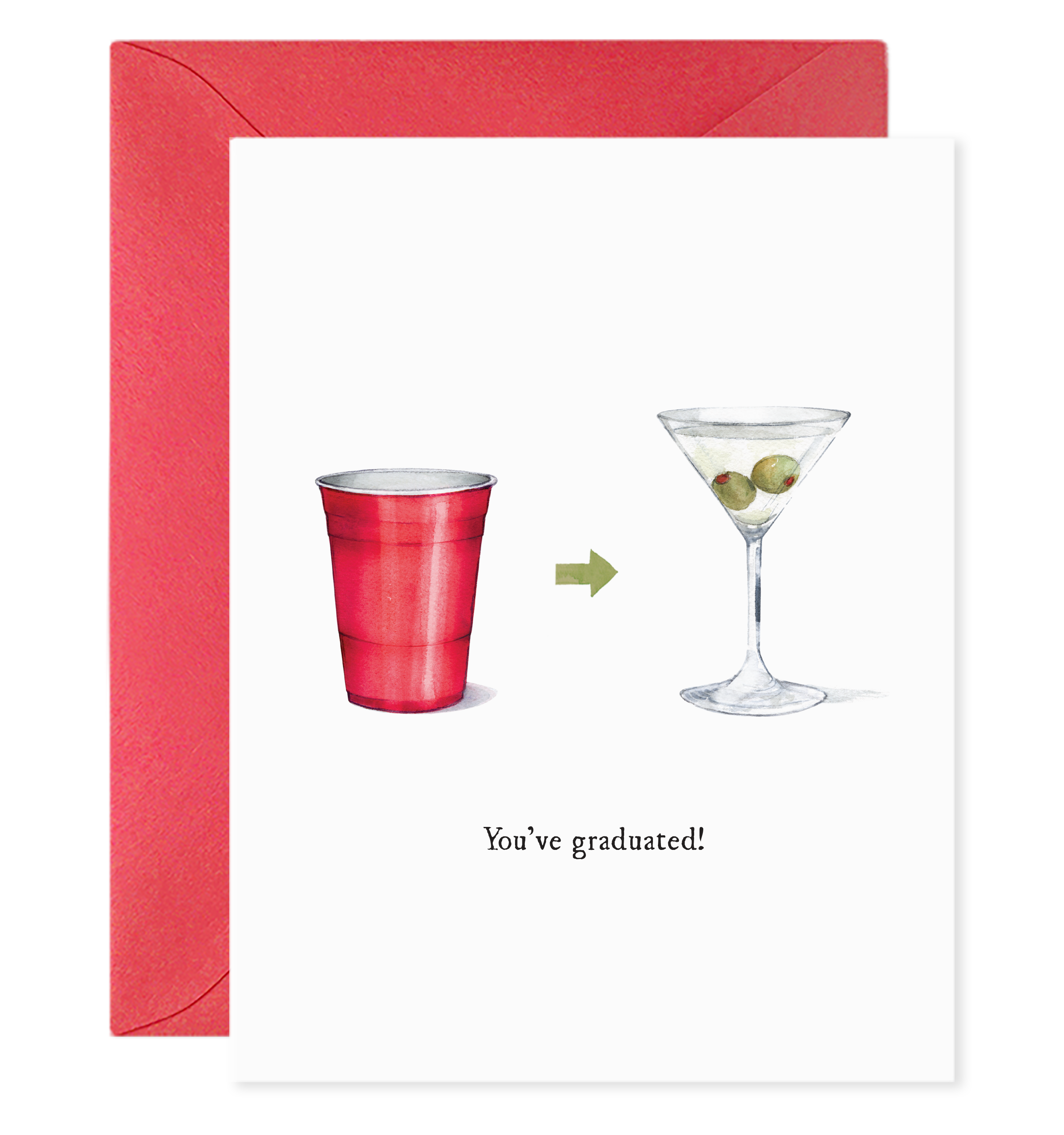 You've Graduated Martini — Congrats & Graduation Card