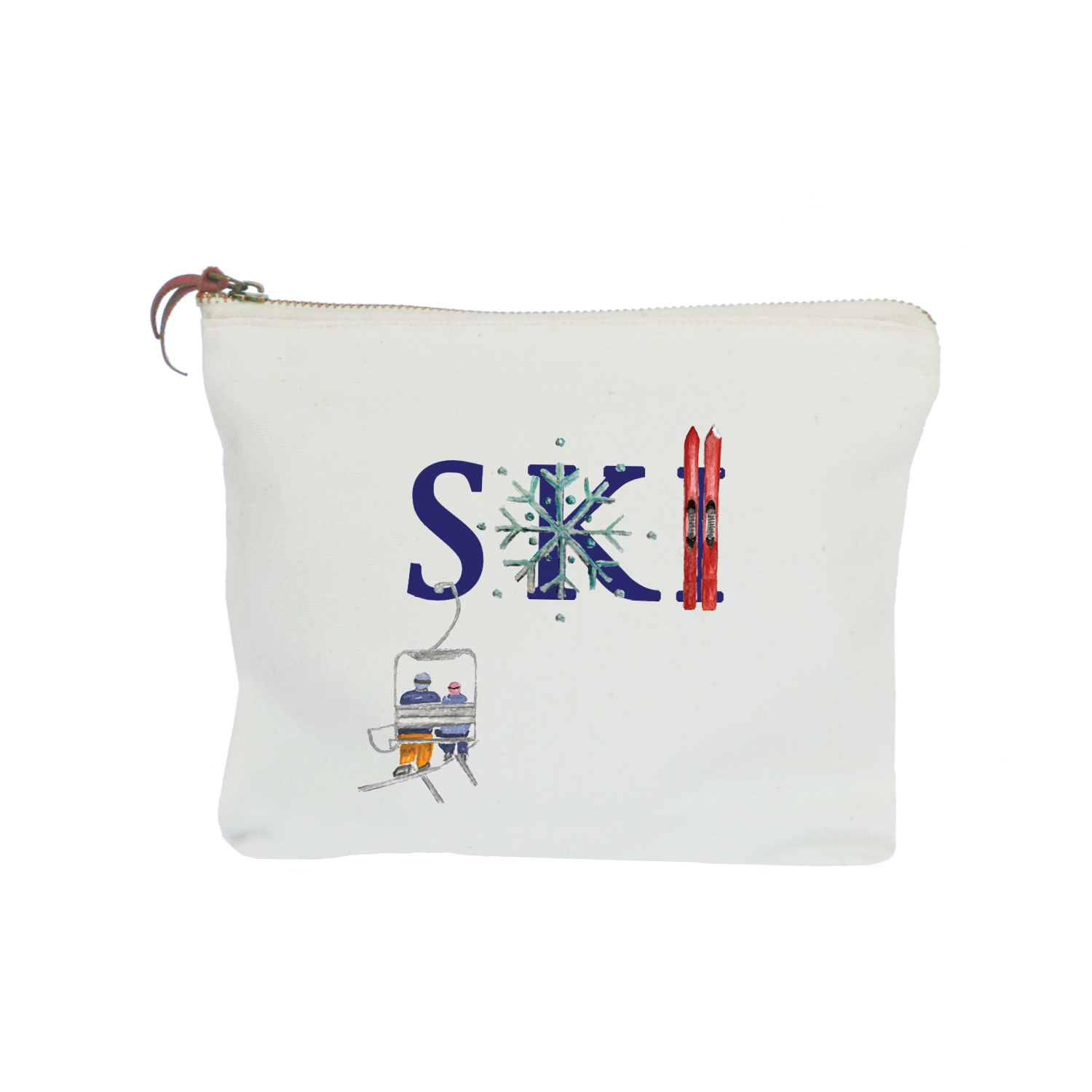Ski Zipper Pouch