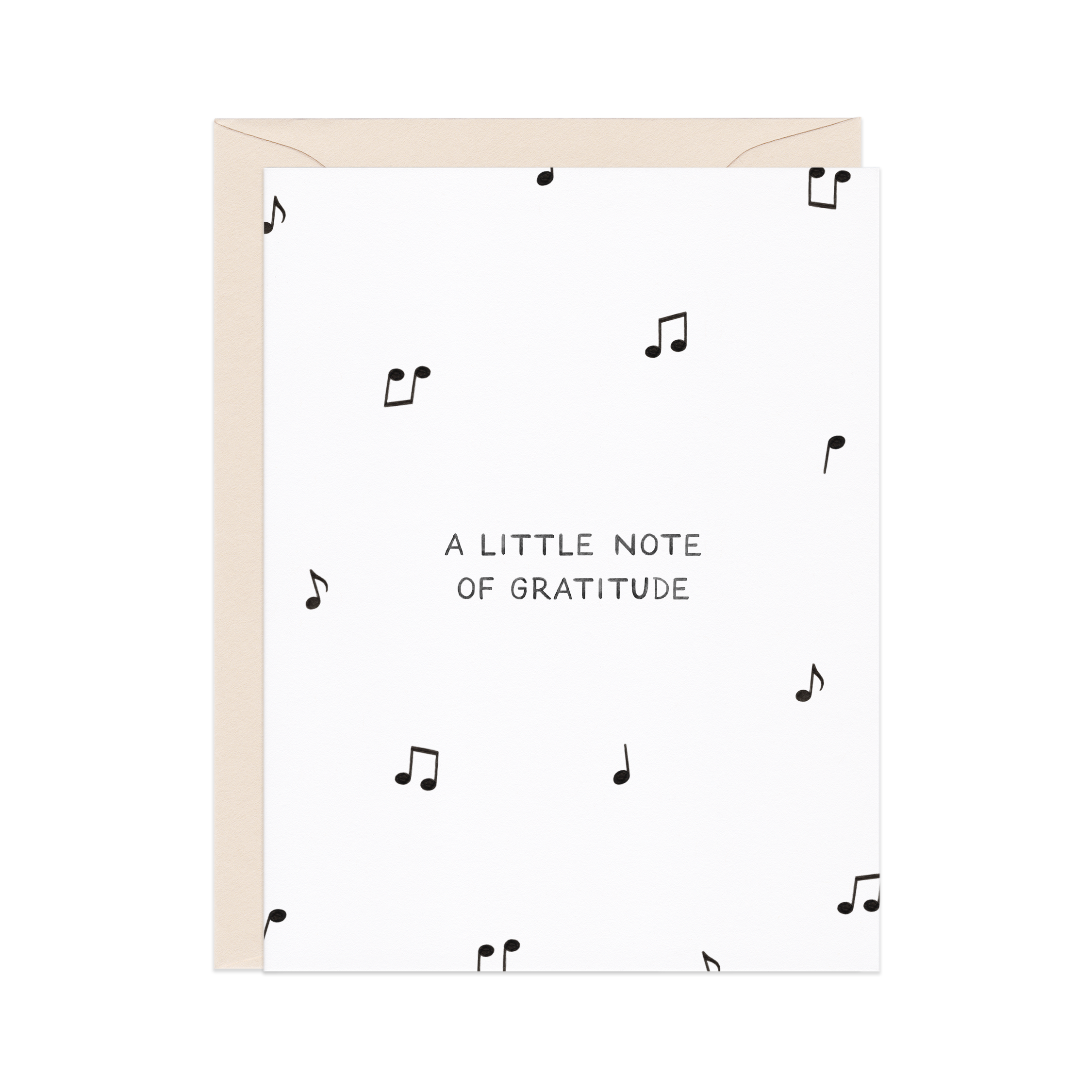 A Little Note of Gratitude — Music Thank You Card
