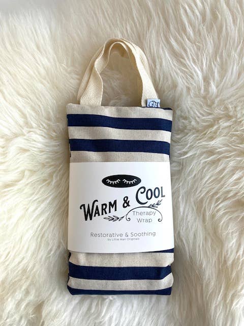Warm & Cool Therapy Wrap | Oatmeal Navy Stripe