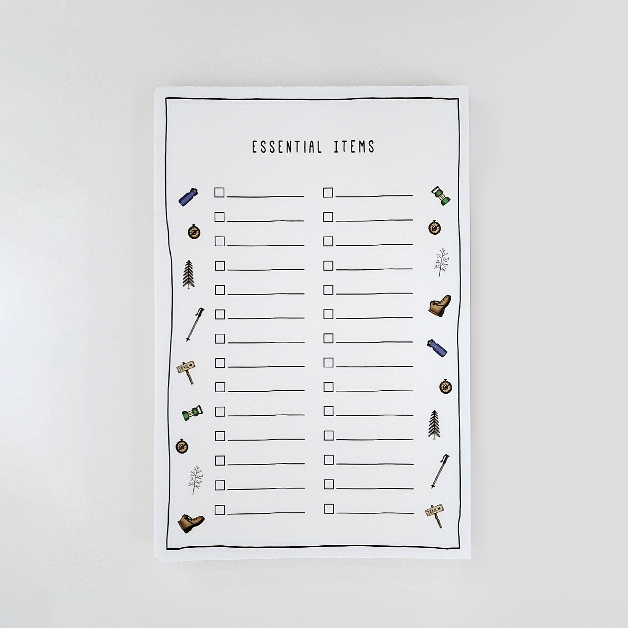 Essential Items Notepad