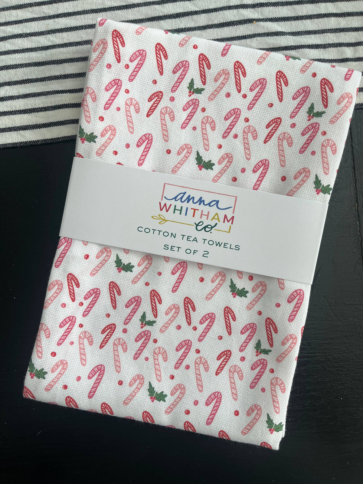 Candy Canes Tea Towel Set