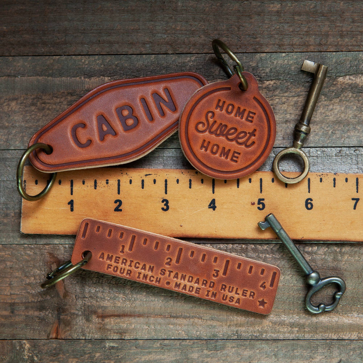 Camp Leather Keychain Motel Style