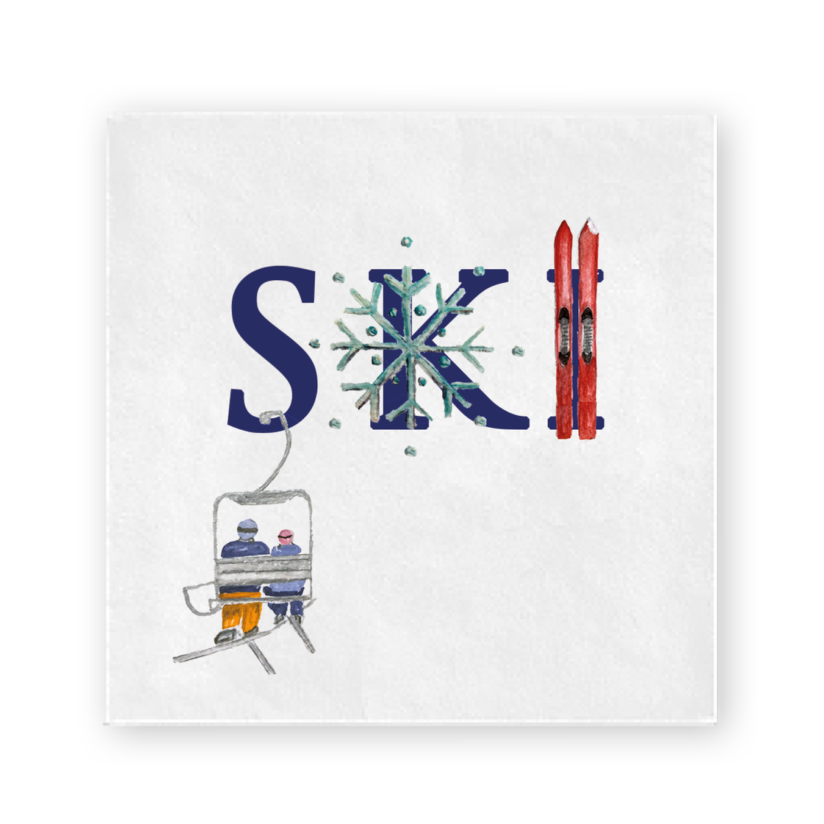 Ski Cocktail Napkins