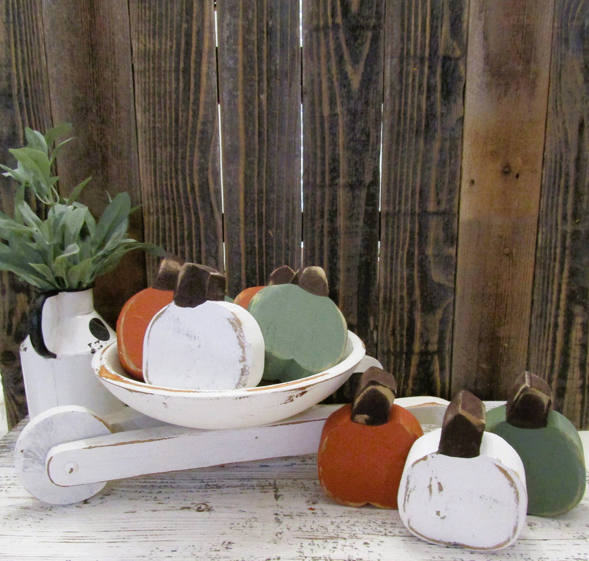 Rustic Chunky Pumpkin Fall Table Decor