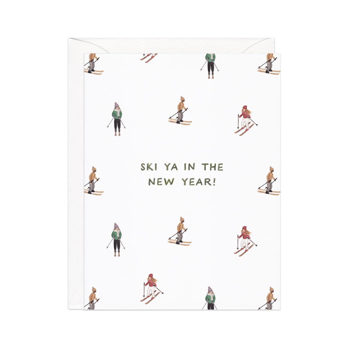 Ski Ya New Years — Cozy Winter Holiday Card