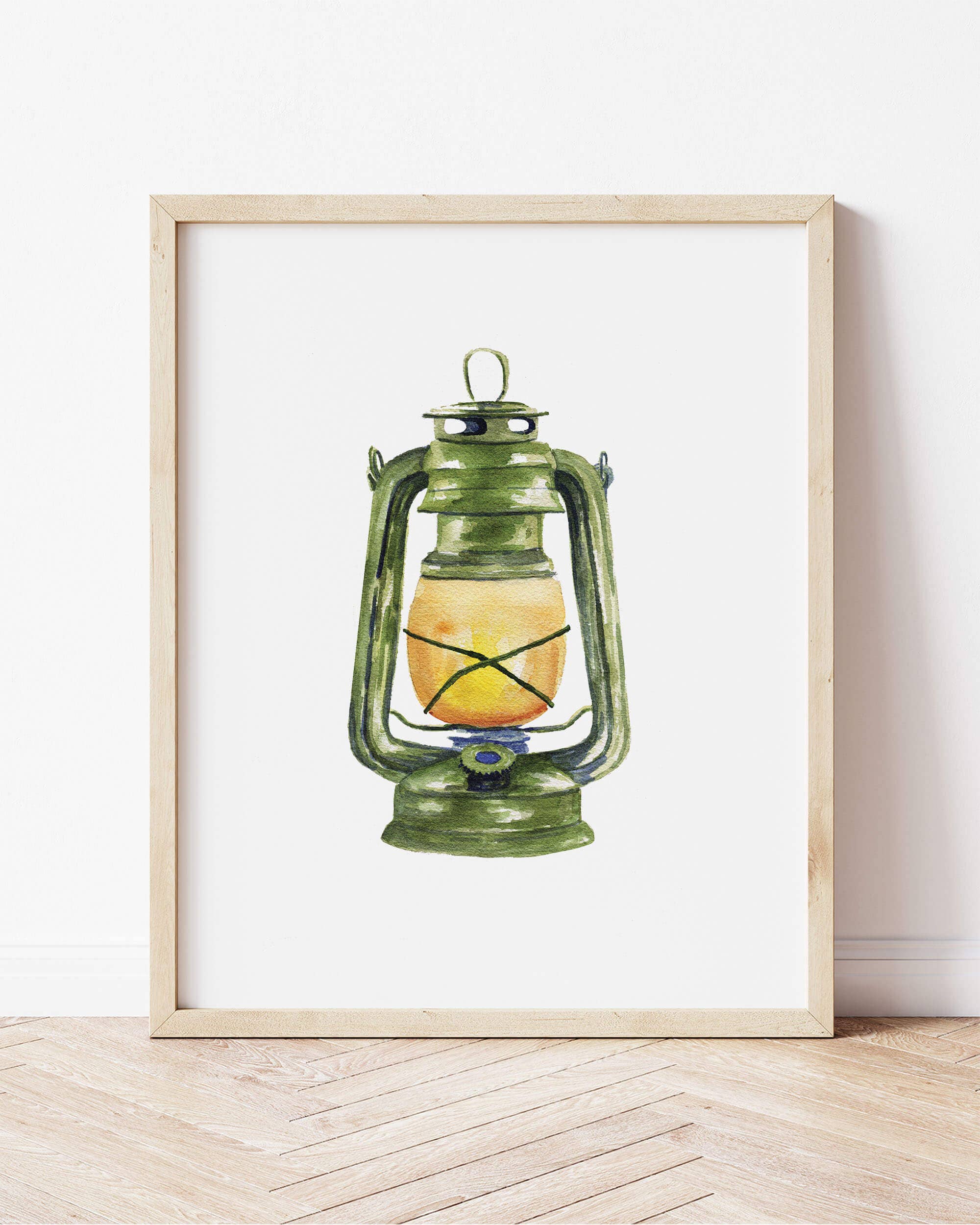 Vintage Camping Lantern Art Print
