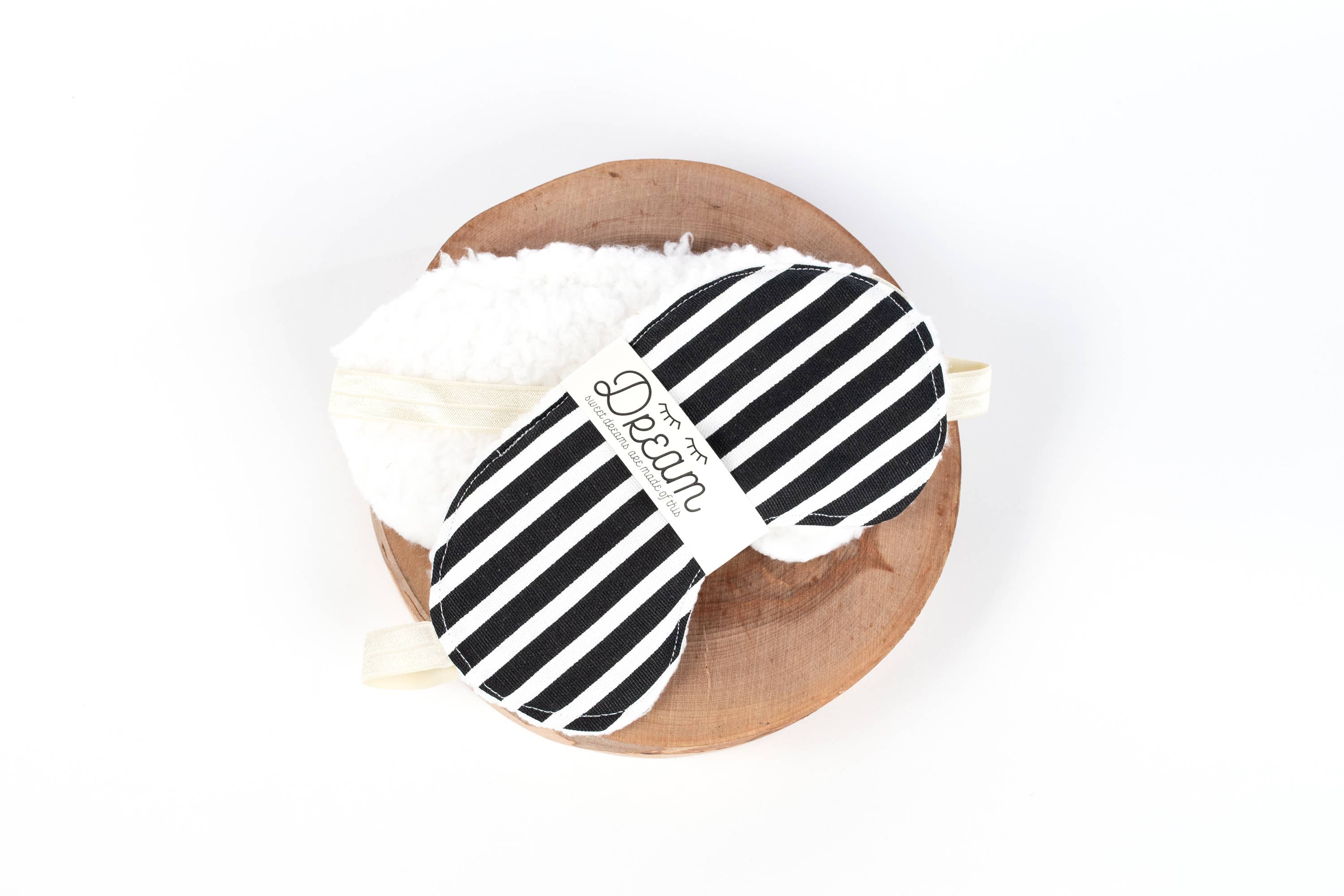 Sweet Dreams Sleep Mask | Black & White Stripe