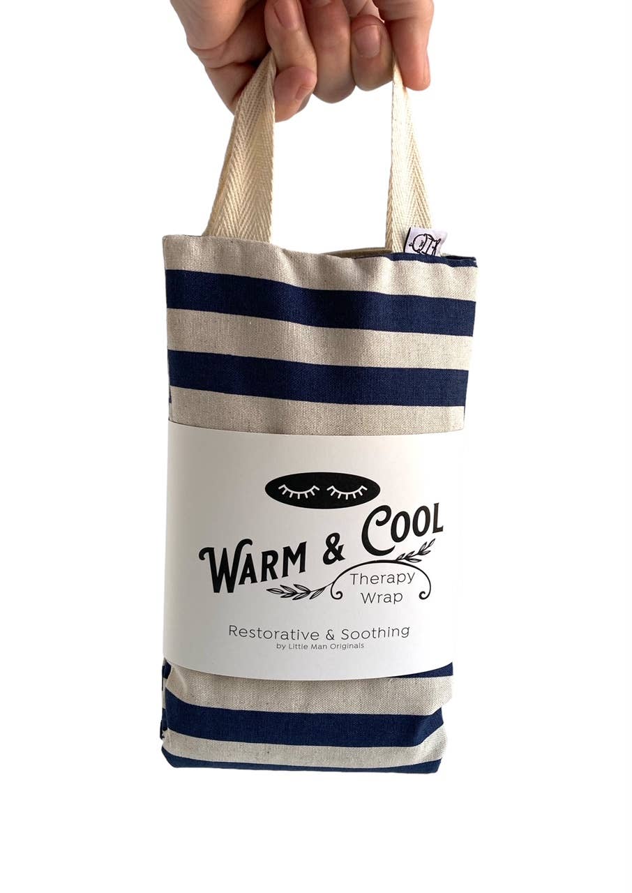 Warm & Cool Therapy Wrap | Oatmeal Navy Stripe