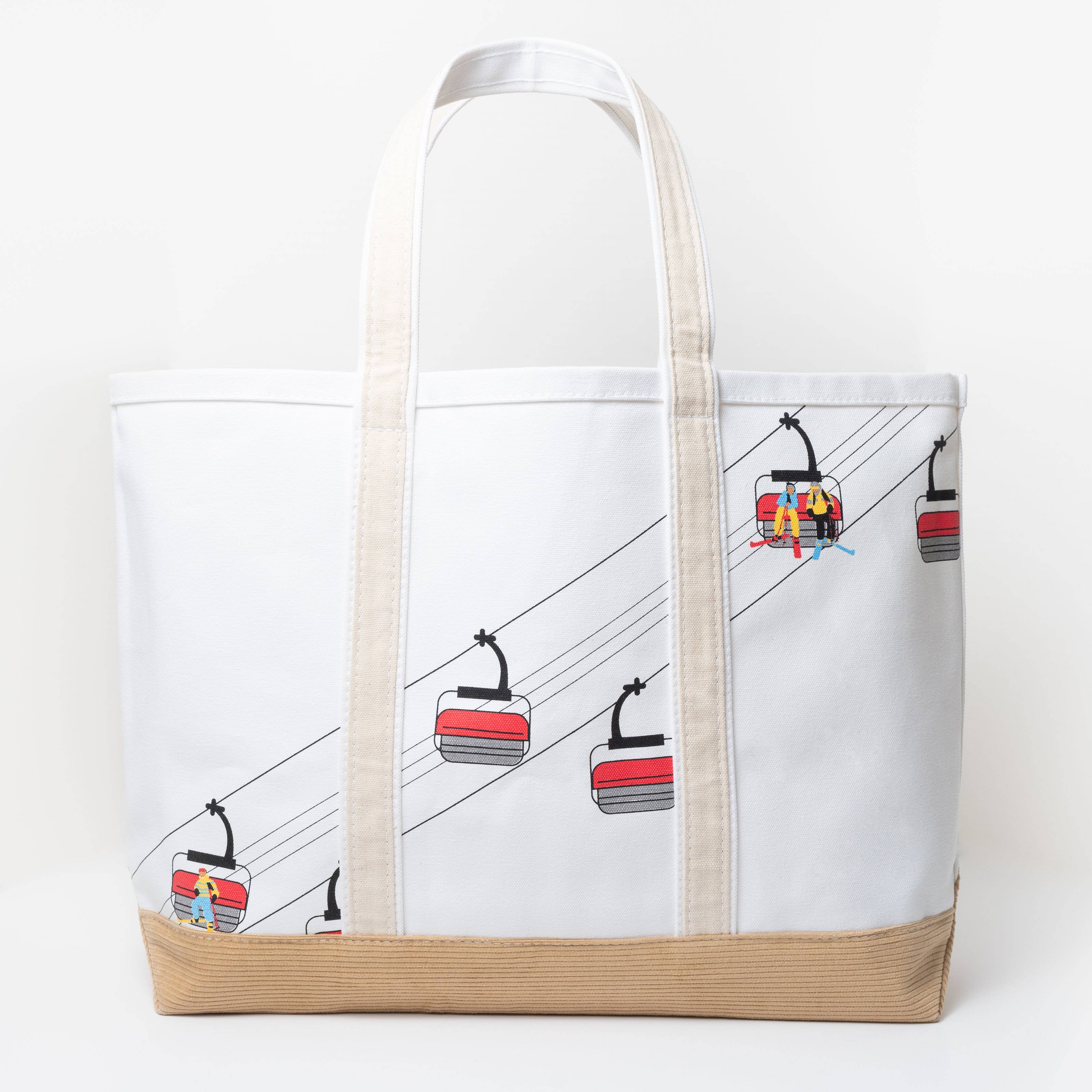 Ski Chairlift Canvas Tote Bag