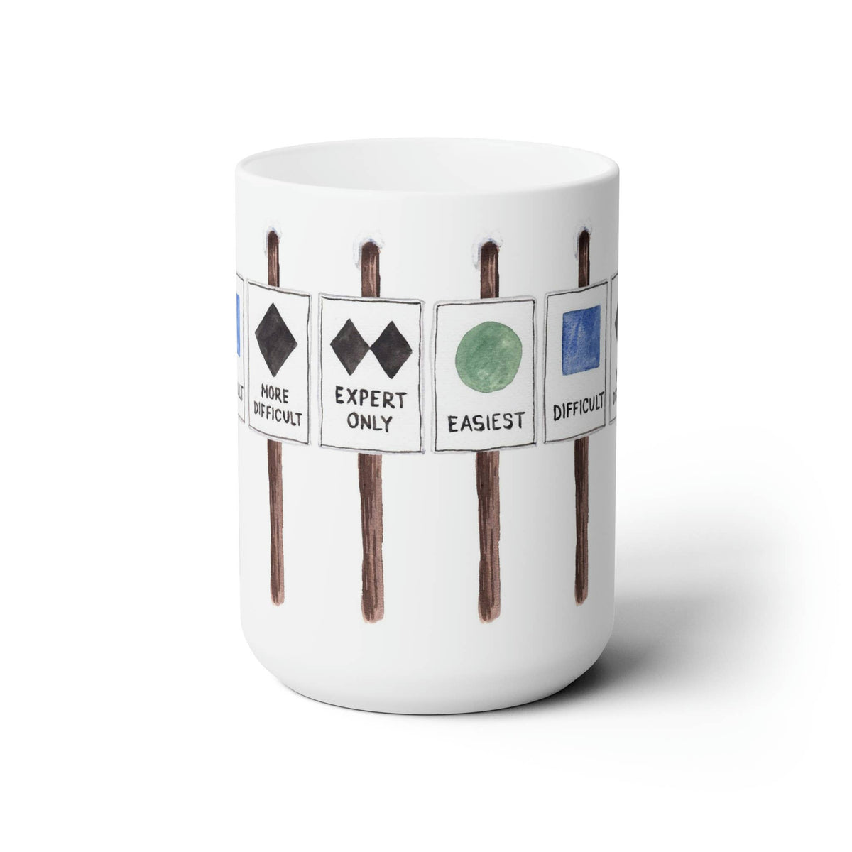 Ski Signs Ceramic Coffee Mug