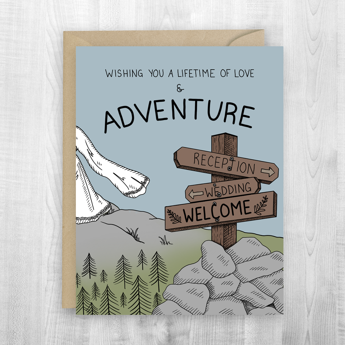 Mountain Wedding Card