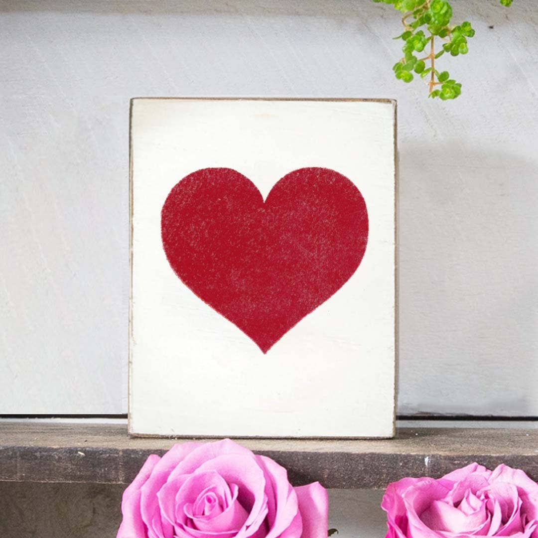 Heart Decorative Wooden Block