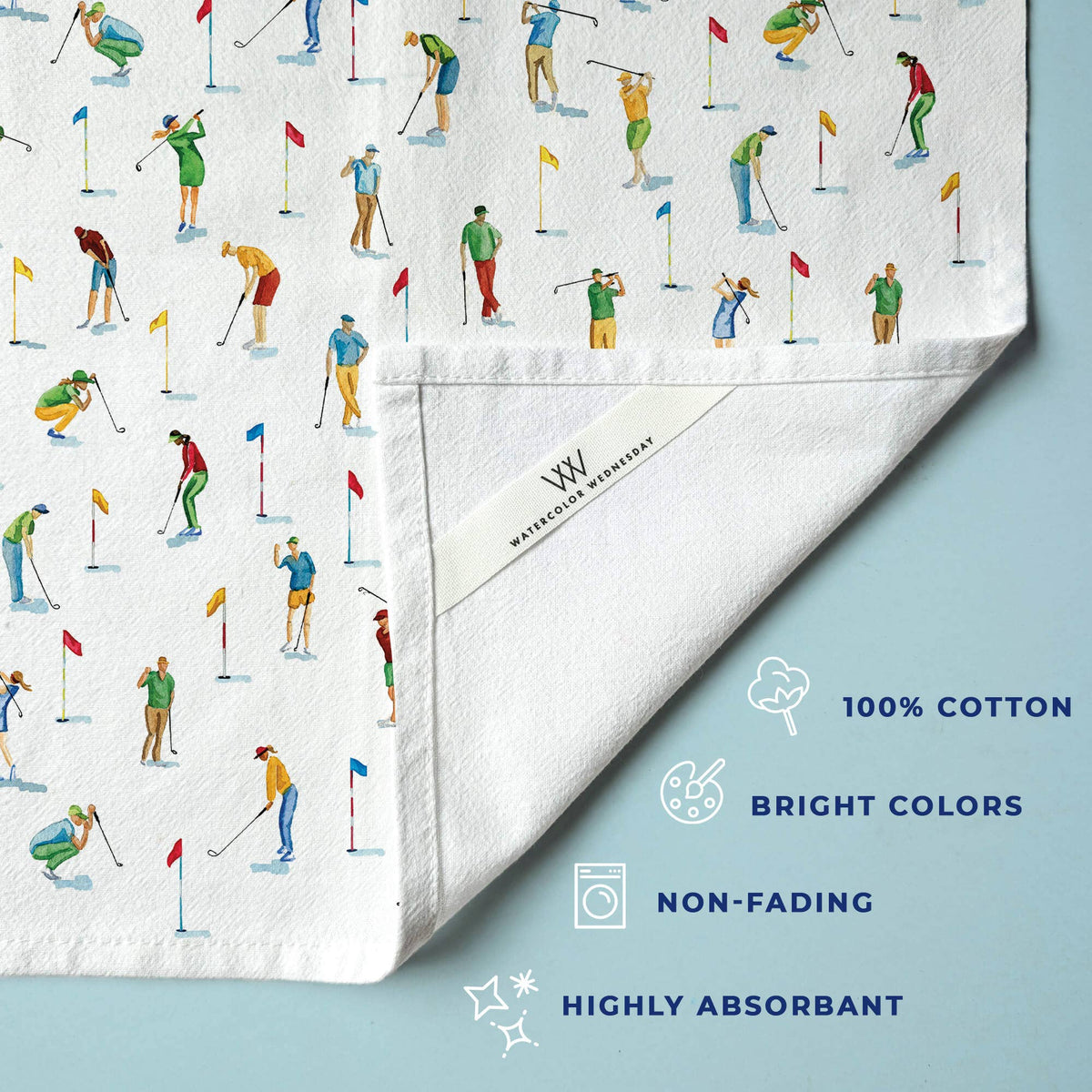 Tiny Golfers Tea Towel