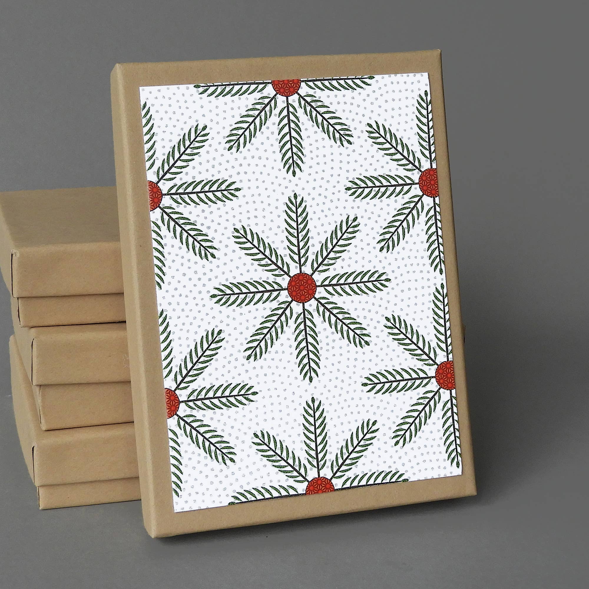 Christmas Fir Box: 10 Blank Christmas Cards
