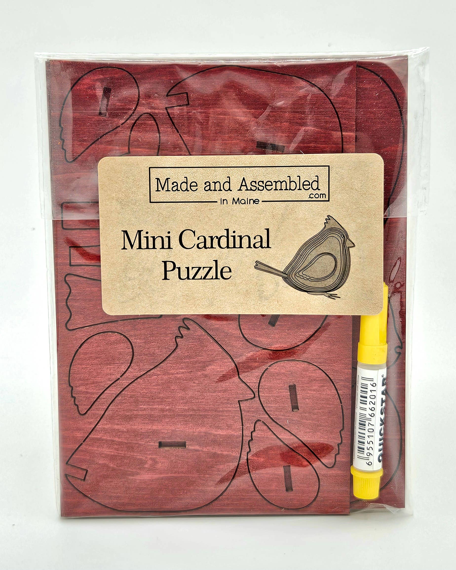 3D Wooden Mini Cardinal Puzzle