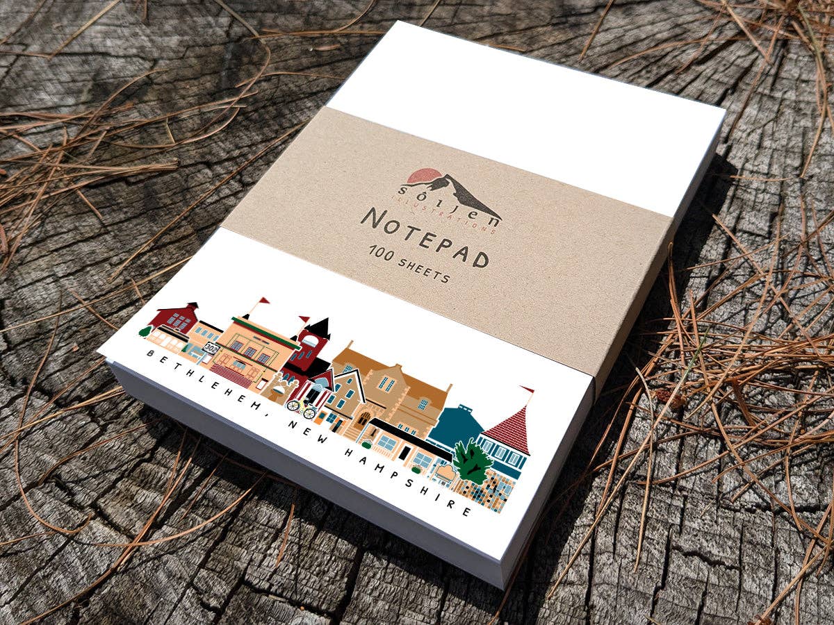 Bethlehem New Hampshire Cityscape Notepad
