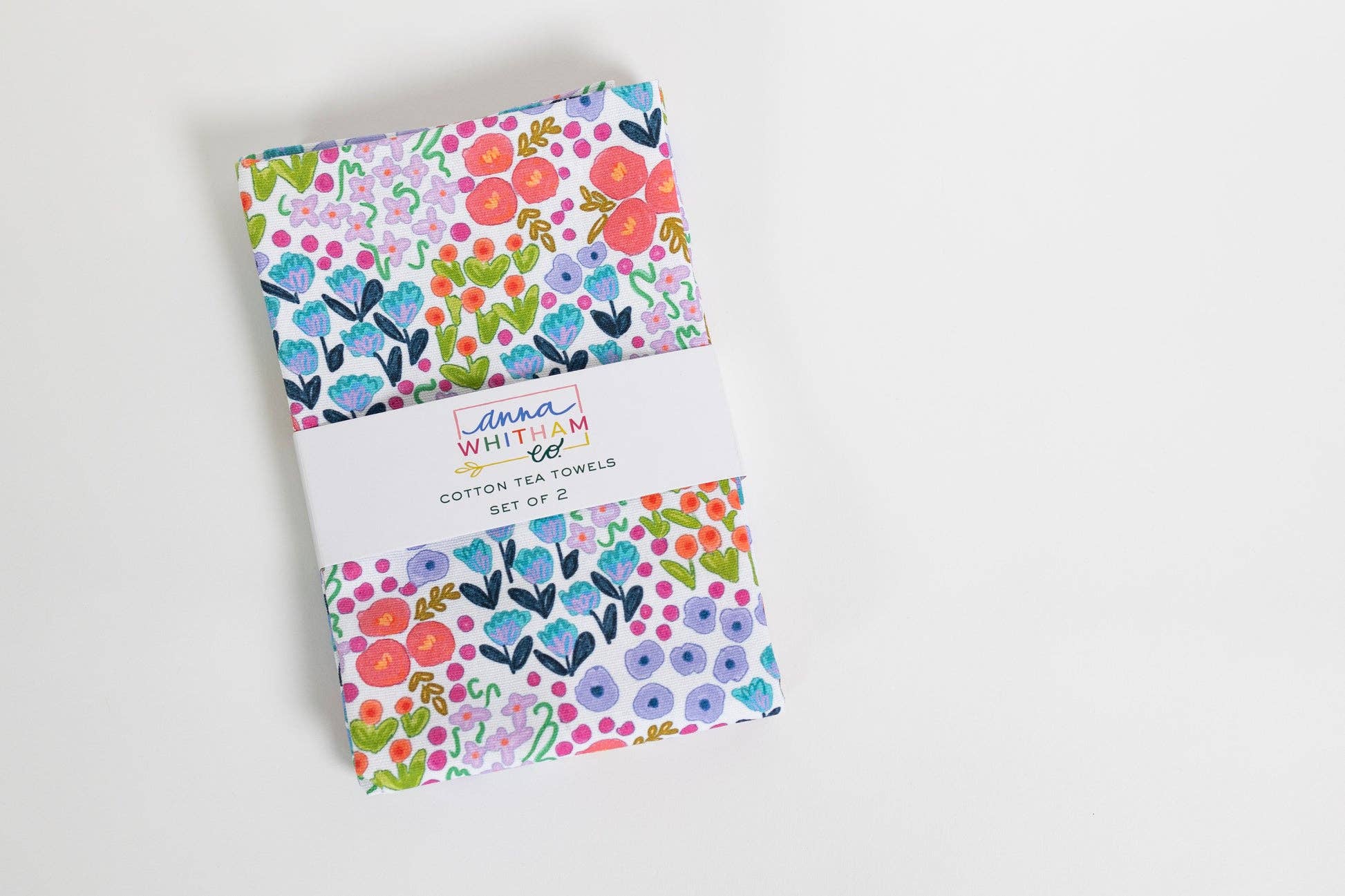 Ellender White Floral Tea Towel Set