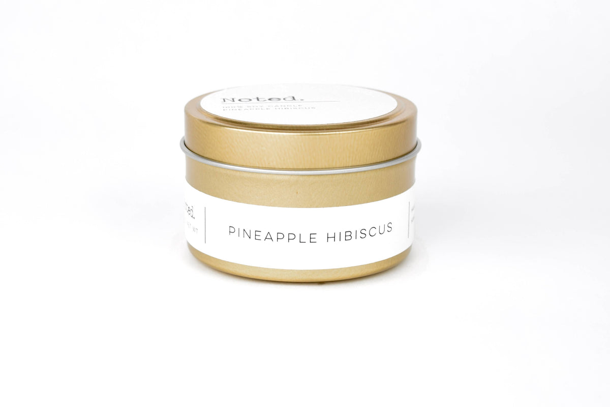 Pineapple Hibiscus Soy Candle | 5 oz Gold Tin