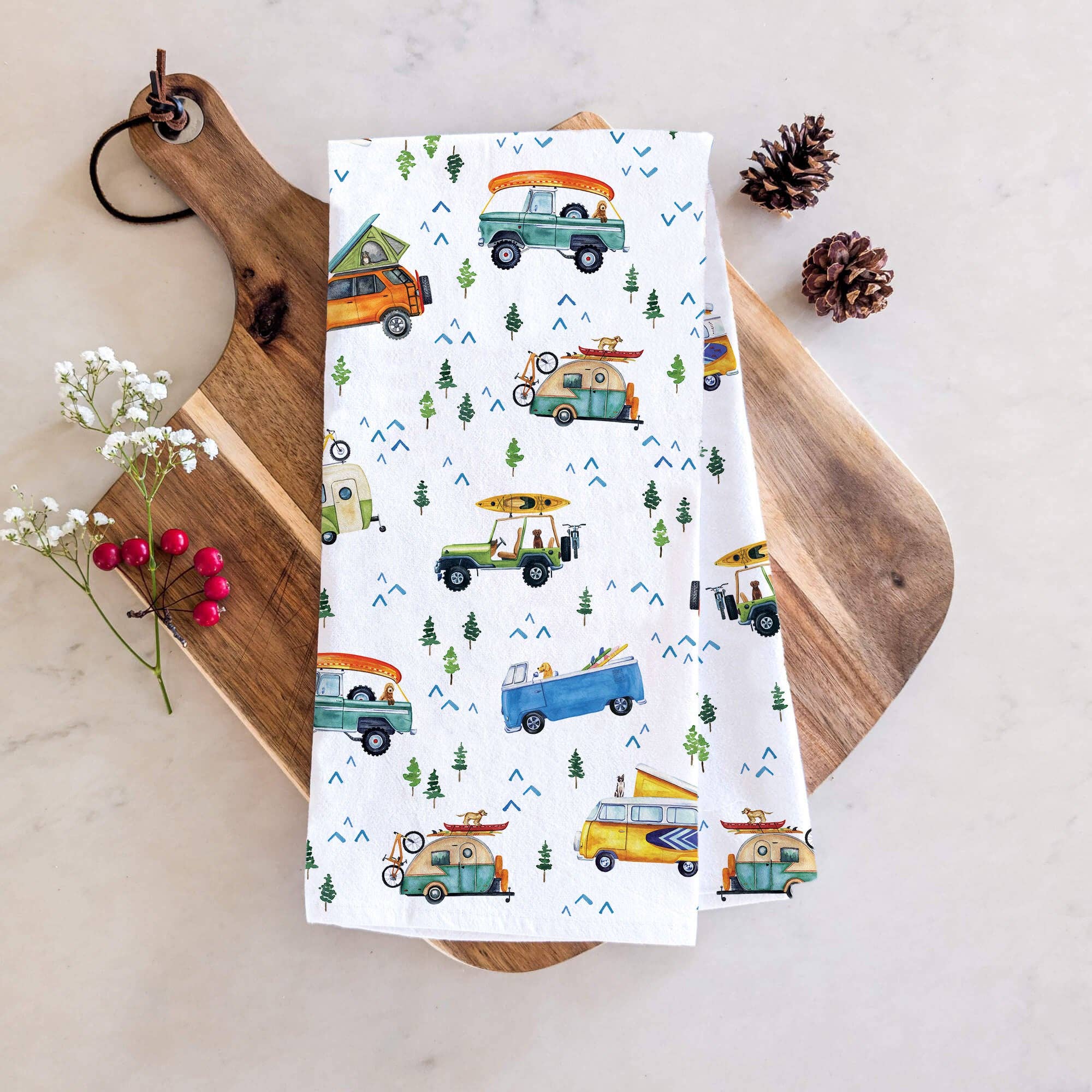 Adventure Dogs Tea Towel