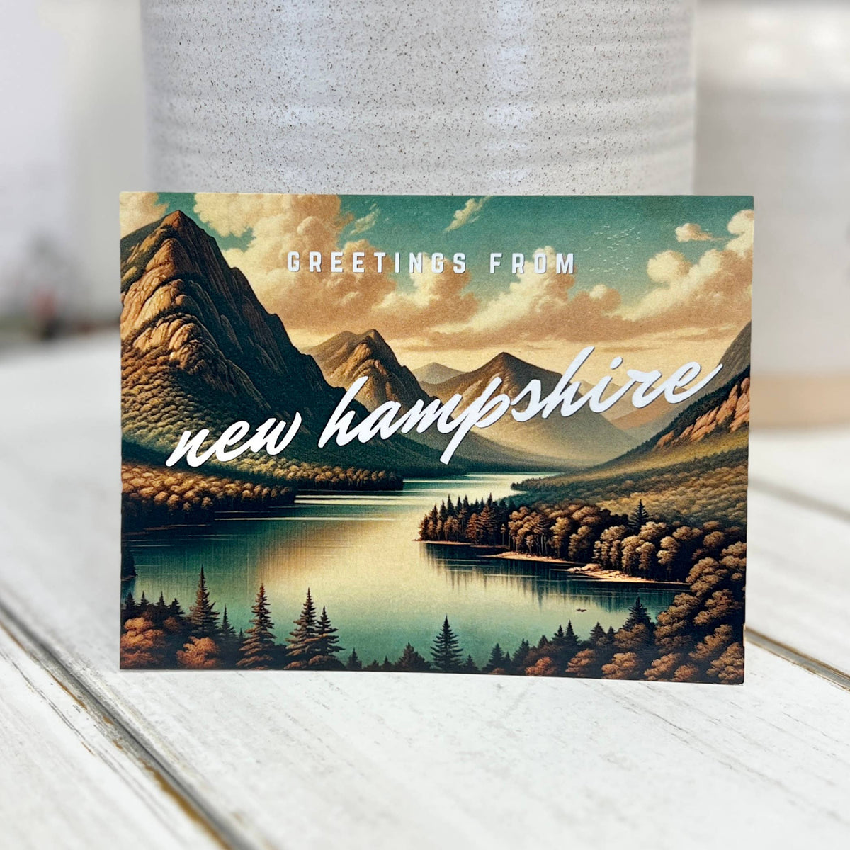 Vintage Mountains Greetings New Hampshire Postcard