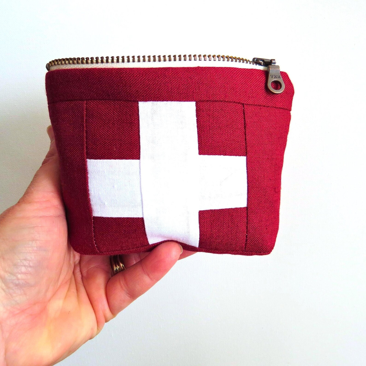 Handmade First Aid Travel Bag | Red/White