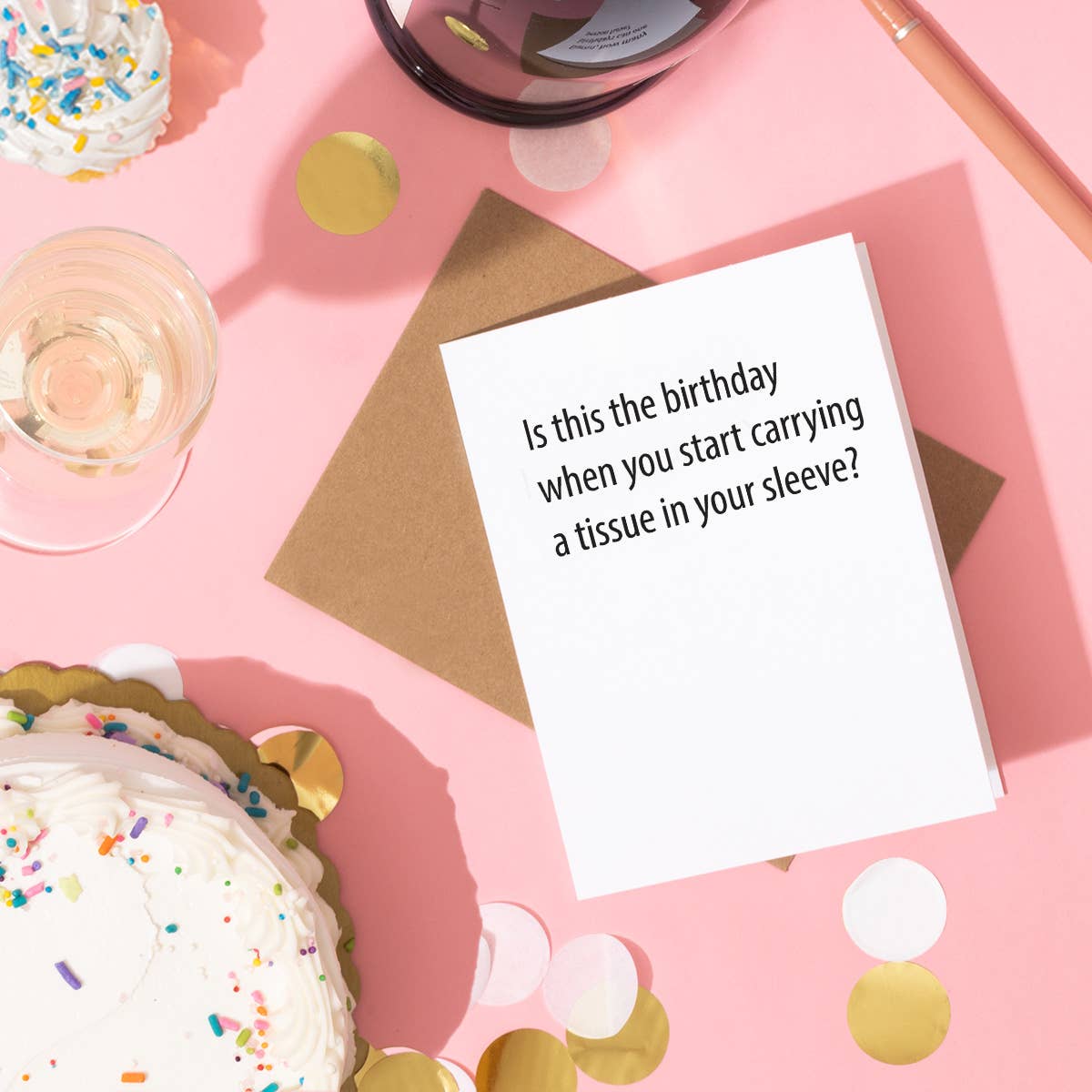 Tissue In Your Sleeve Greeting Card