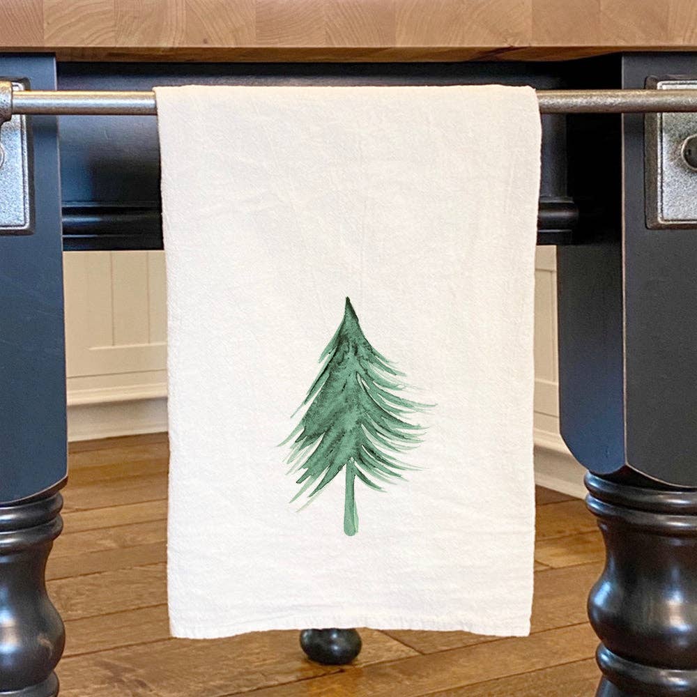 Evergreen Tree Cotton Tea Towel