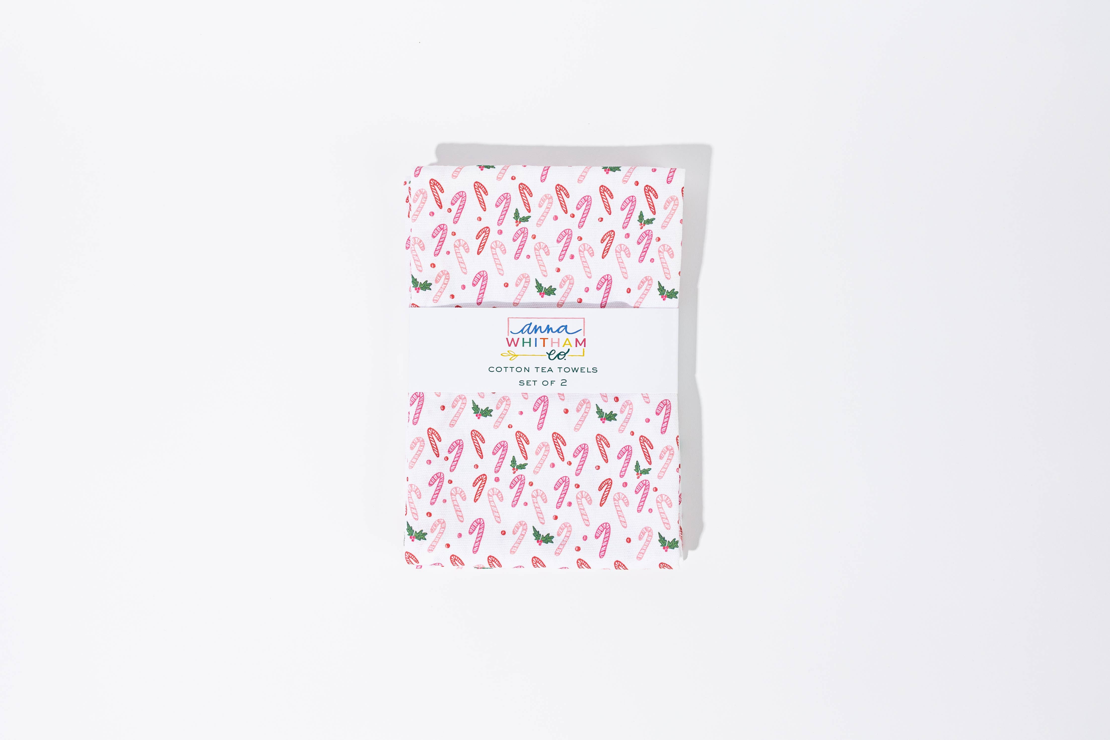 Candy Canes Tea Towel Set