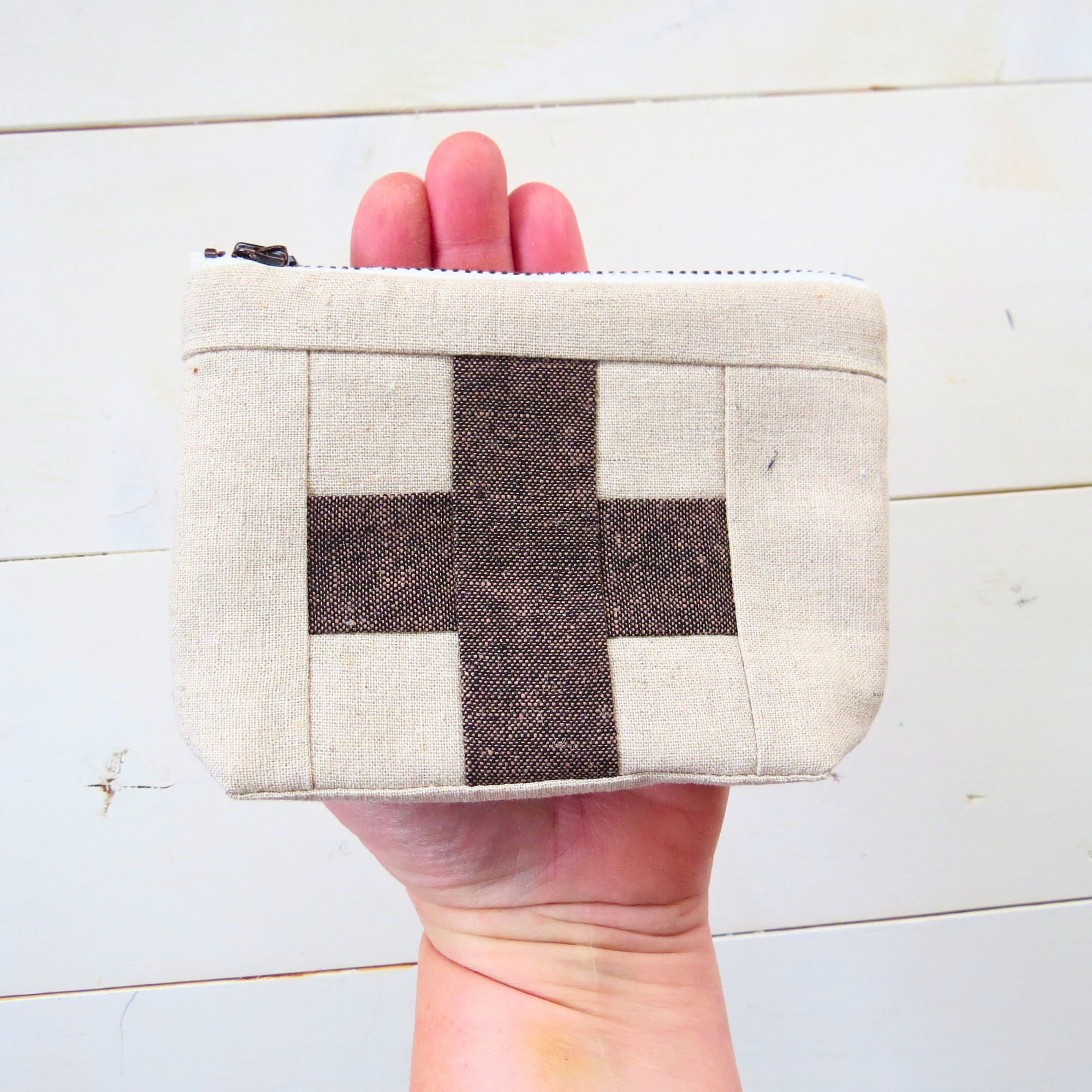 Handmade First Aid Travel Bag | Cream/Tobacco