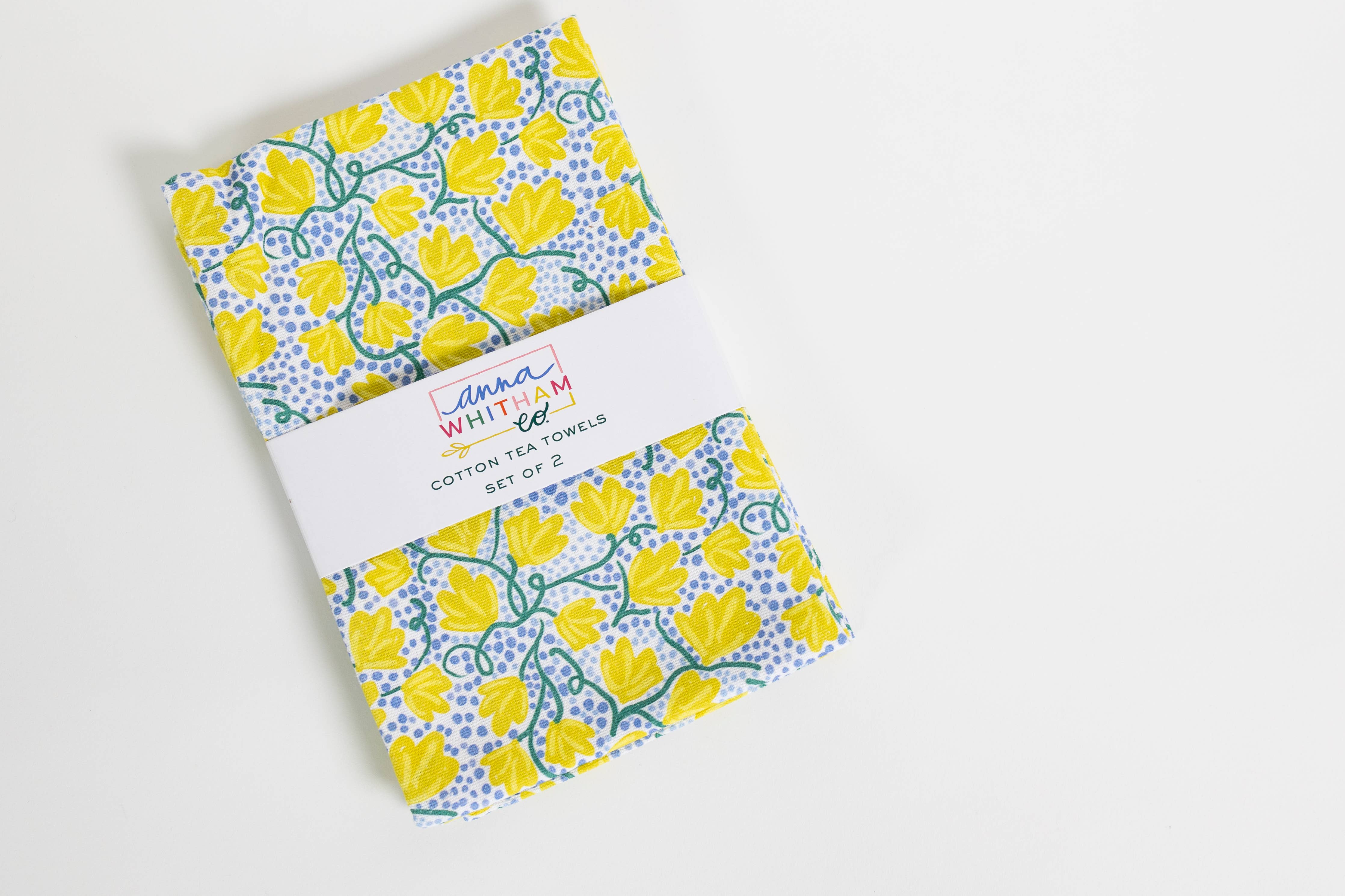 Yellow Vine Tea Towel Set