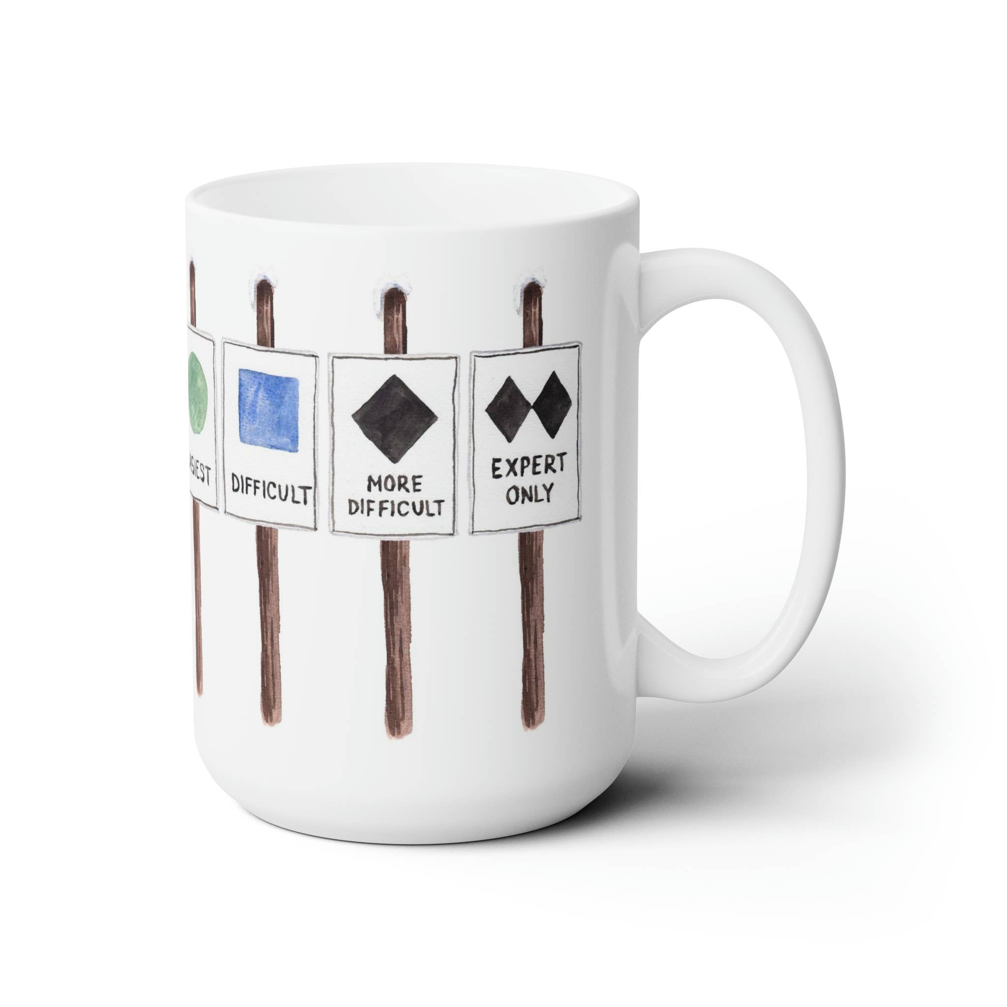 Ski Signs Ceramic Coffee Mug