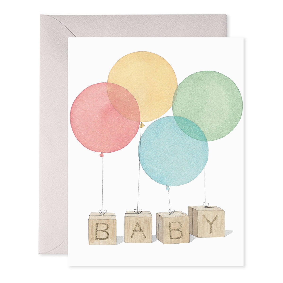 Baby Blocks — New Baby & Shower Card