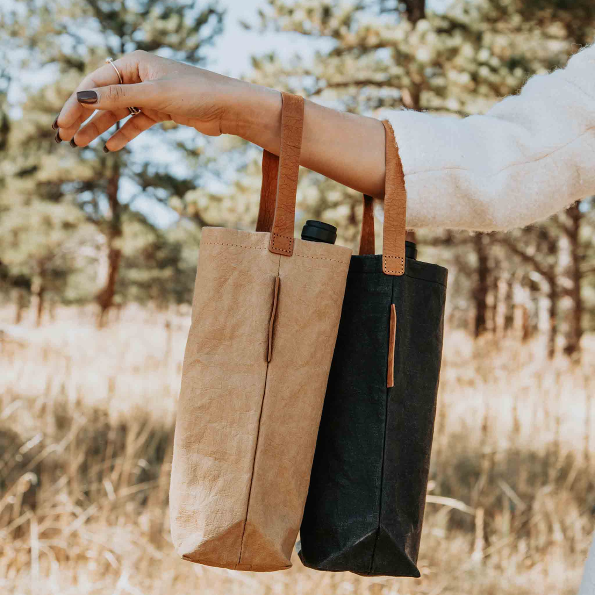 Connoisseur Wine Tote | Reusable Washable Paper Bag