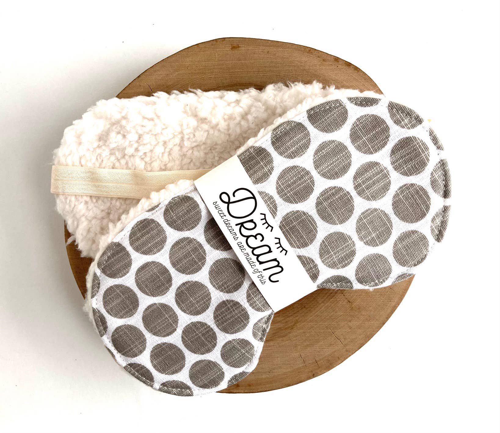 Sweet Dreams Sleep Mask | Khaki Dot