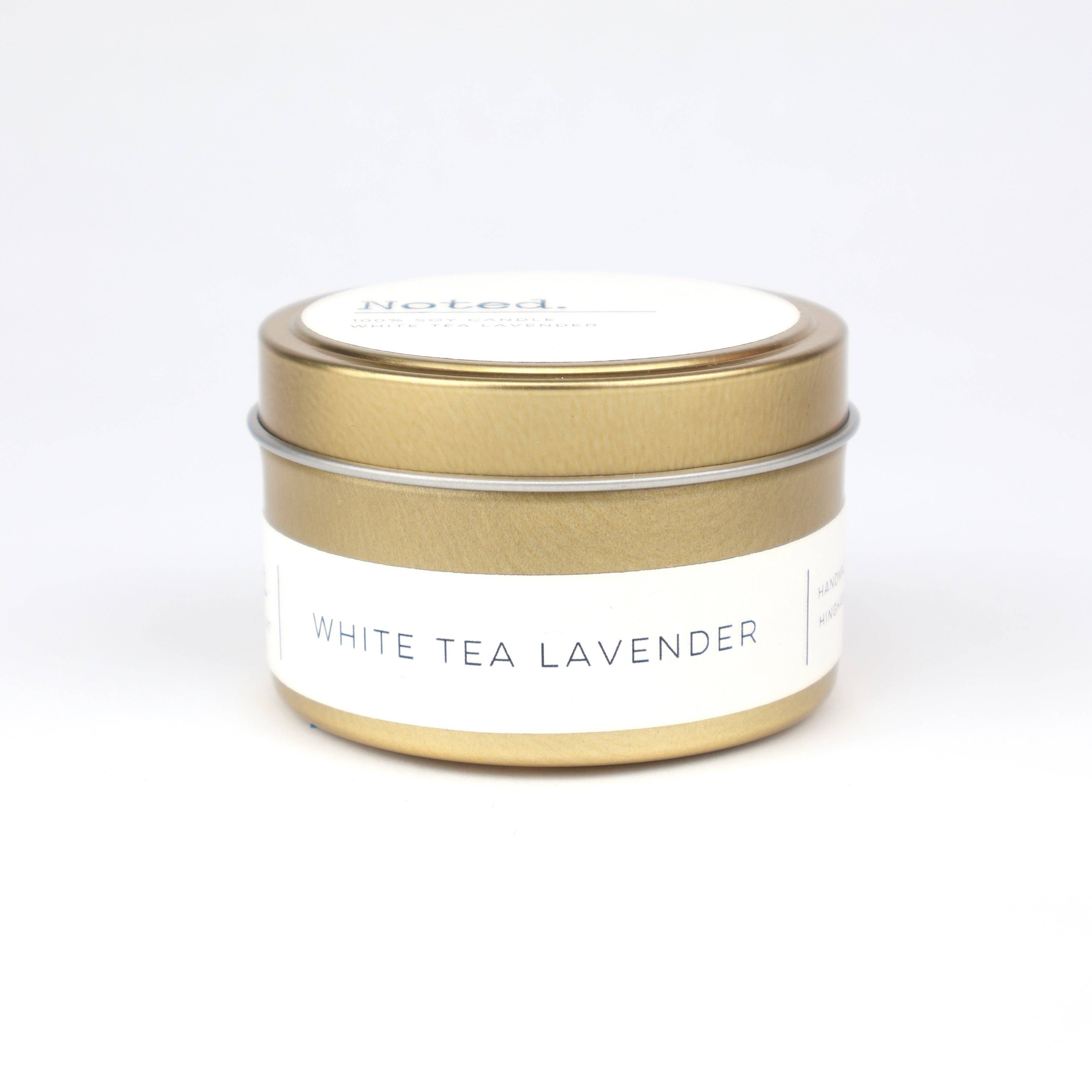 White Tea Lavender Soy Candle | 5 oz Gold Tin
