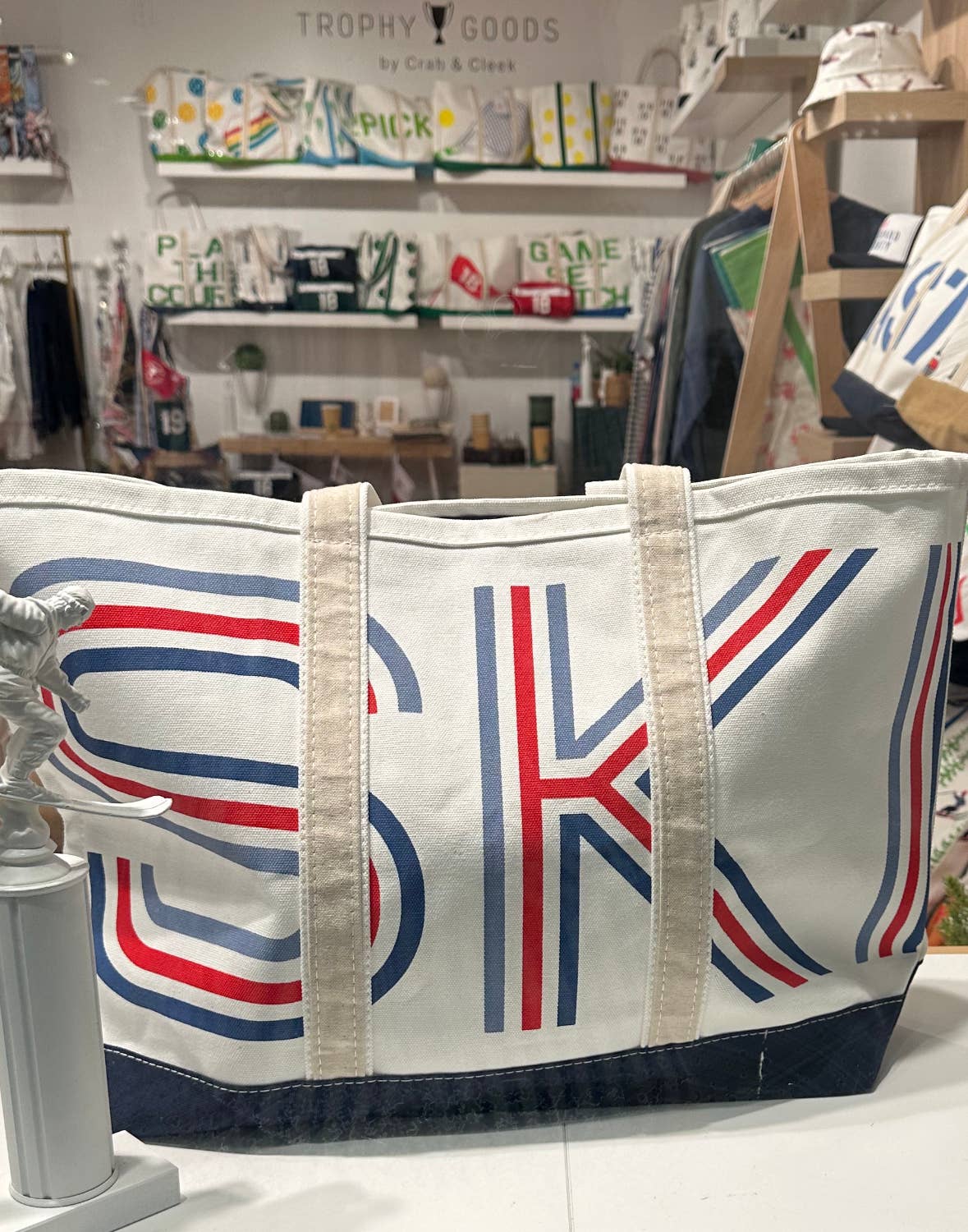 Retro Ski Canvas Tote Bag
