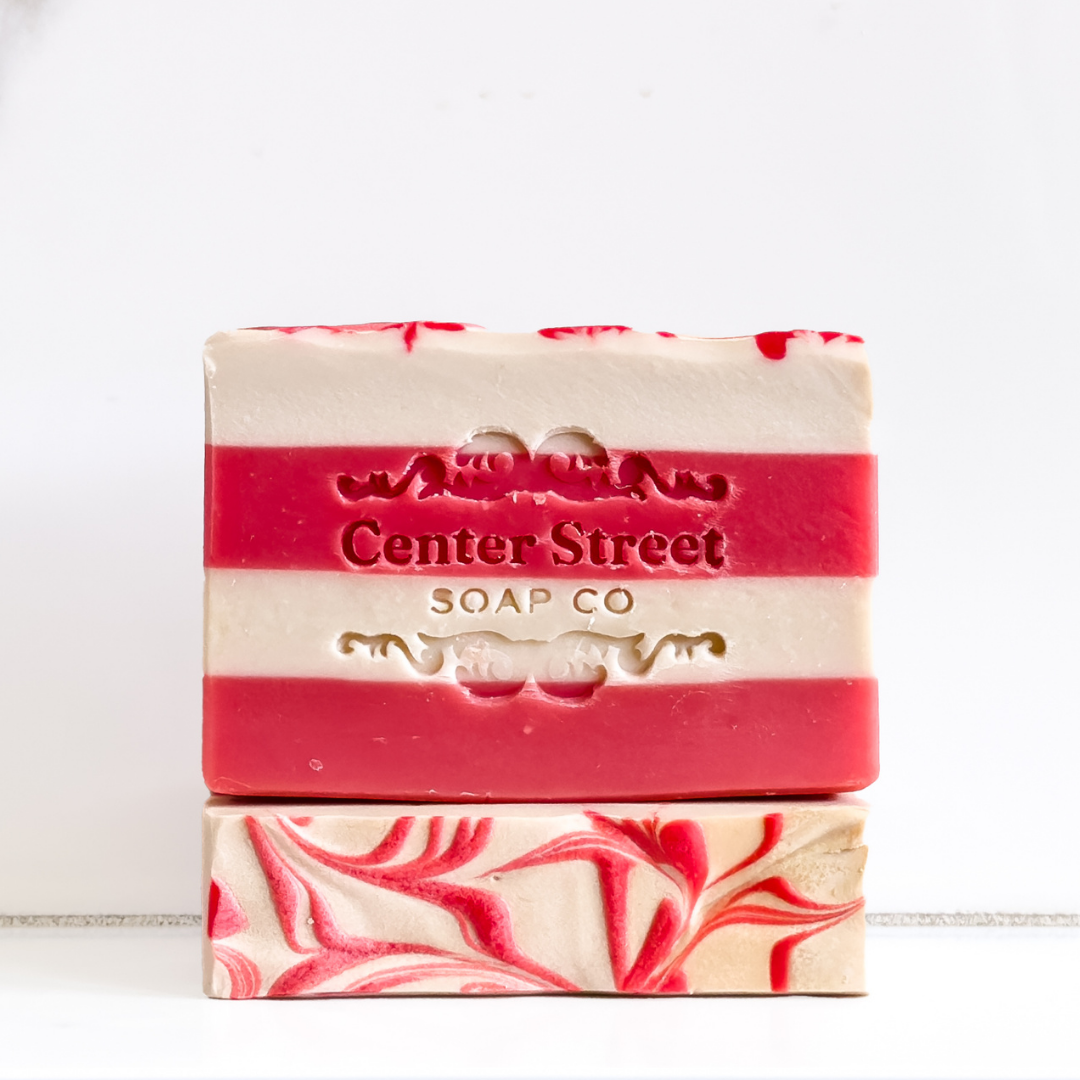 Candy Cane Peppermint Christmas Soap Bar