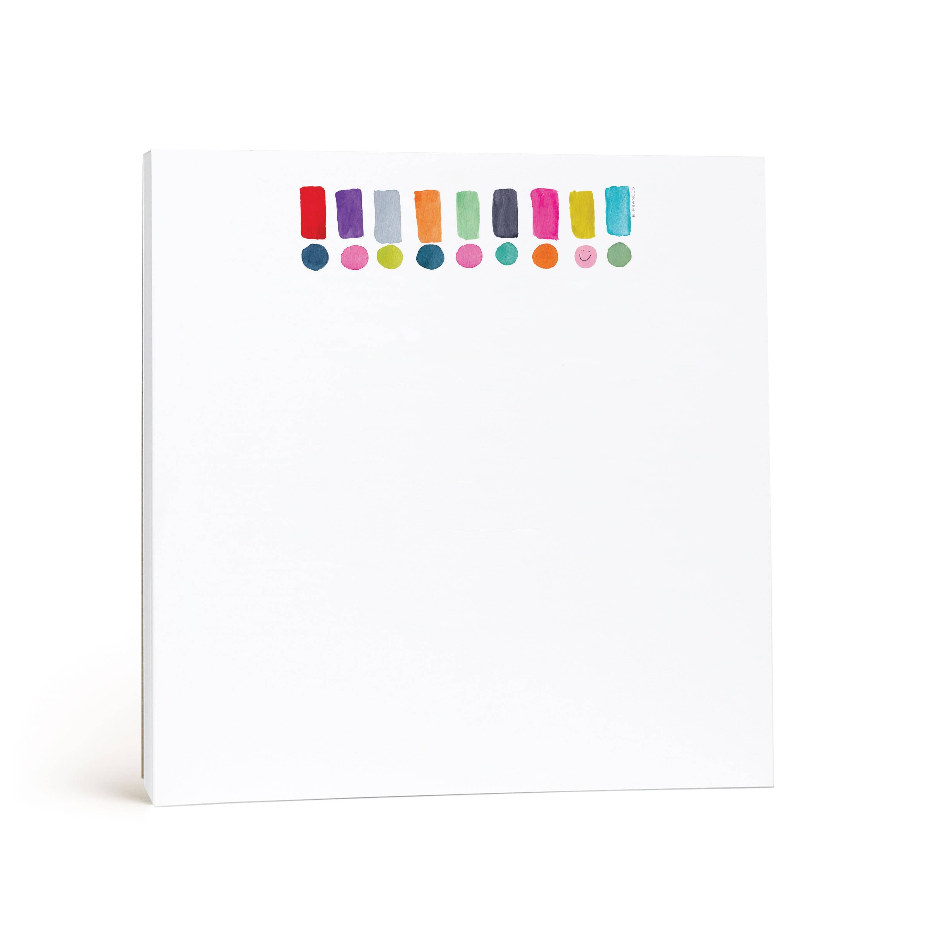 Happy Dots Exclamation — Chunky Notepad