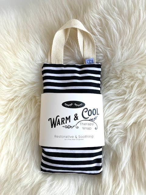 Warm & Cool Therapy Wrap | Black & White Stripe