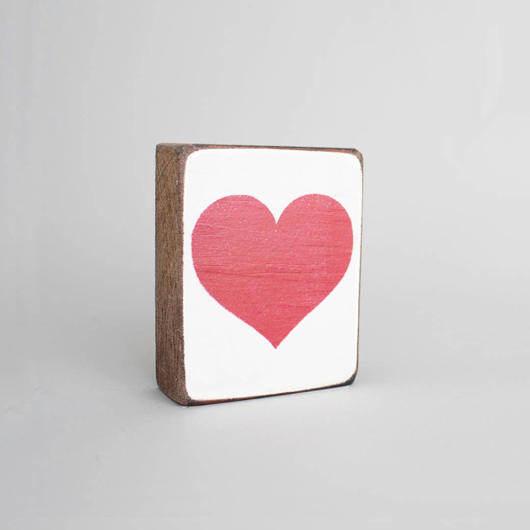 Heart Decorative Wooden Block