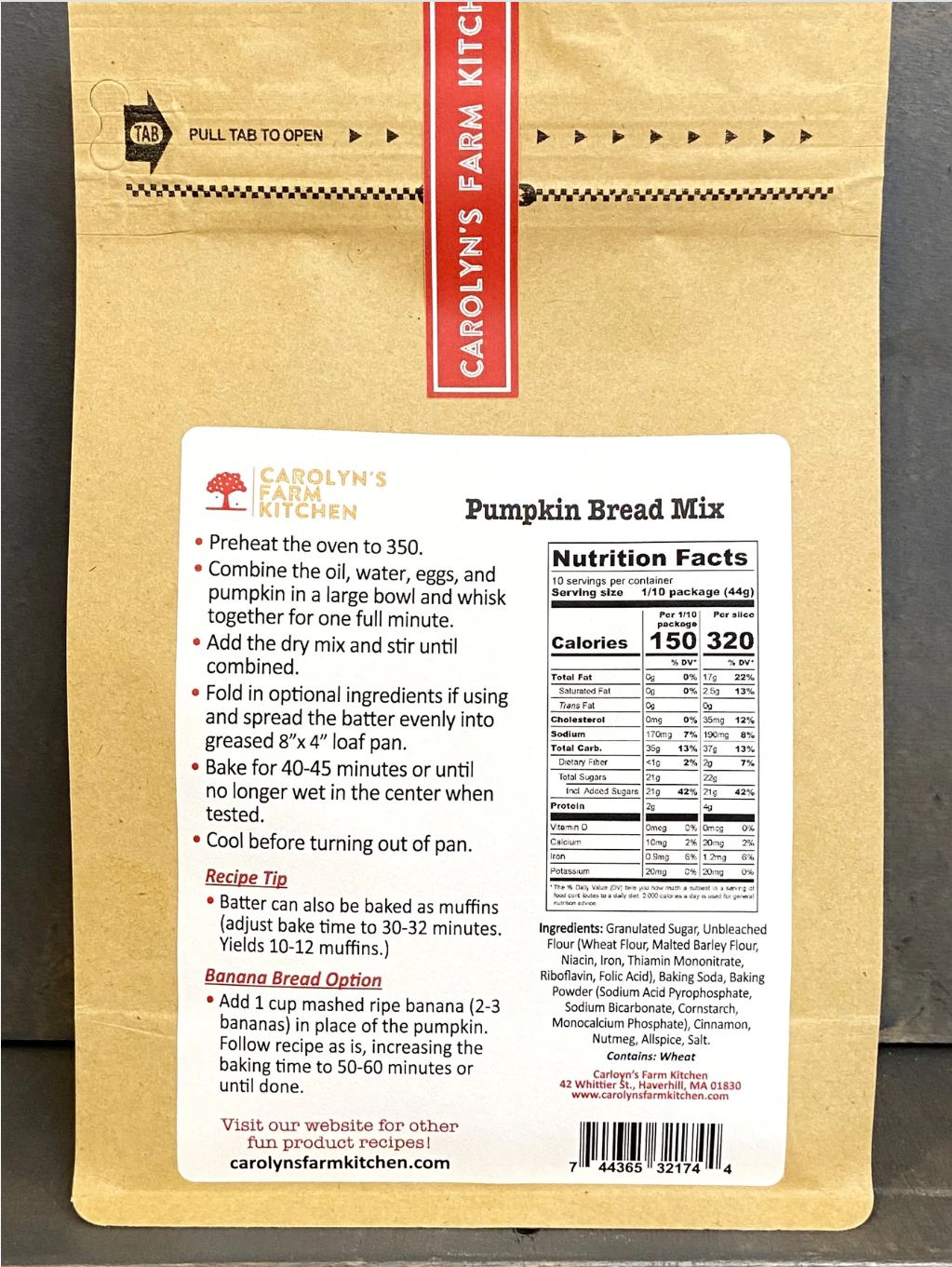 Pumpkin Bread Mix
