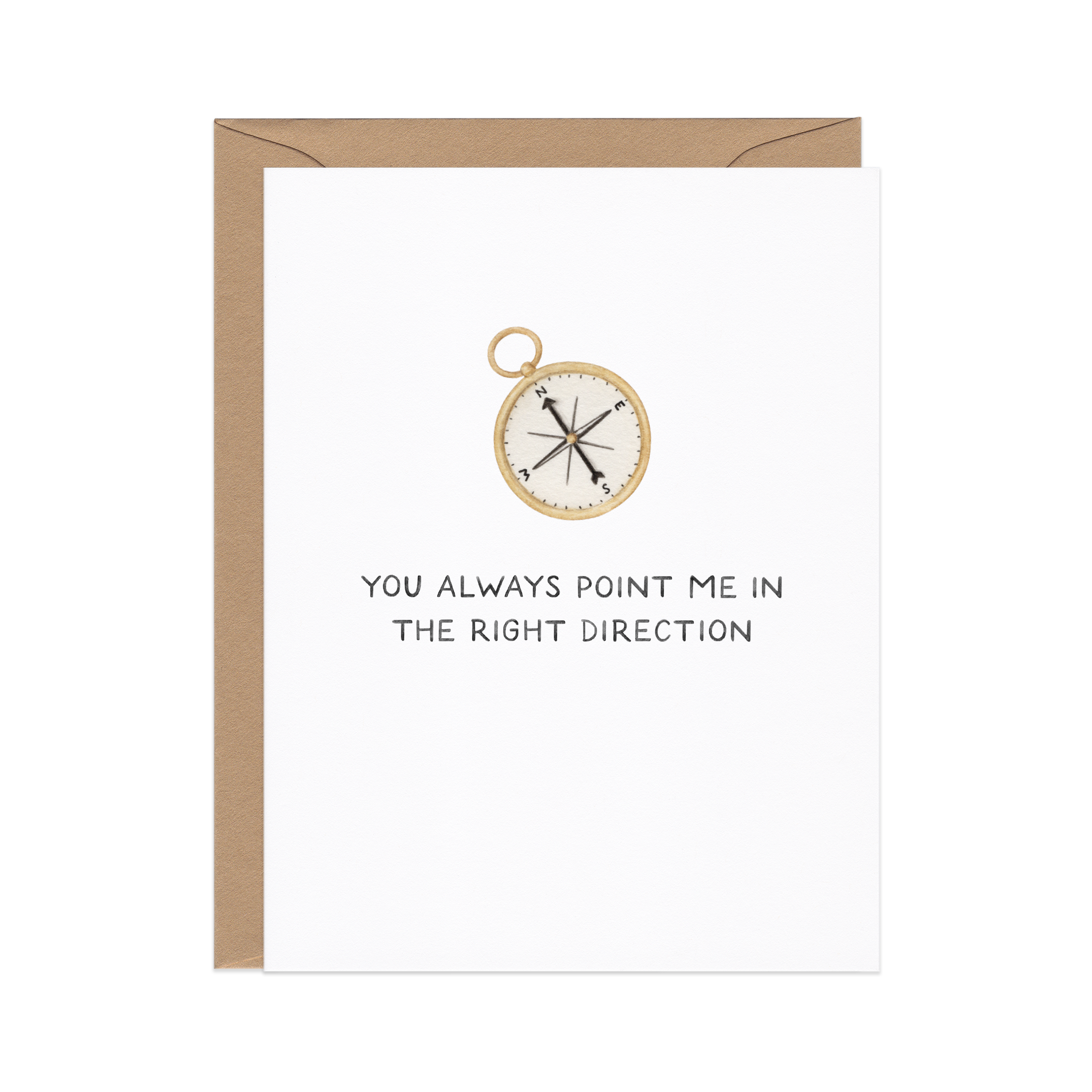 Pointed in the Right Direction — Compass Thank You Card