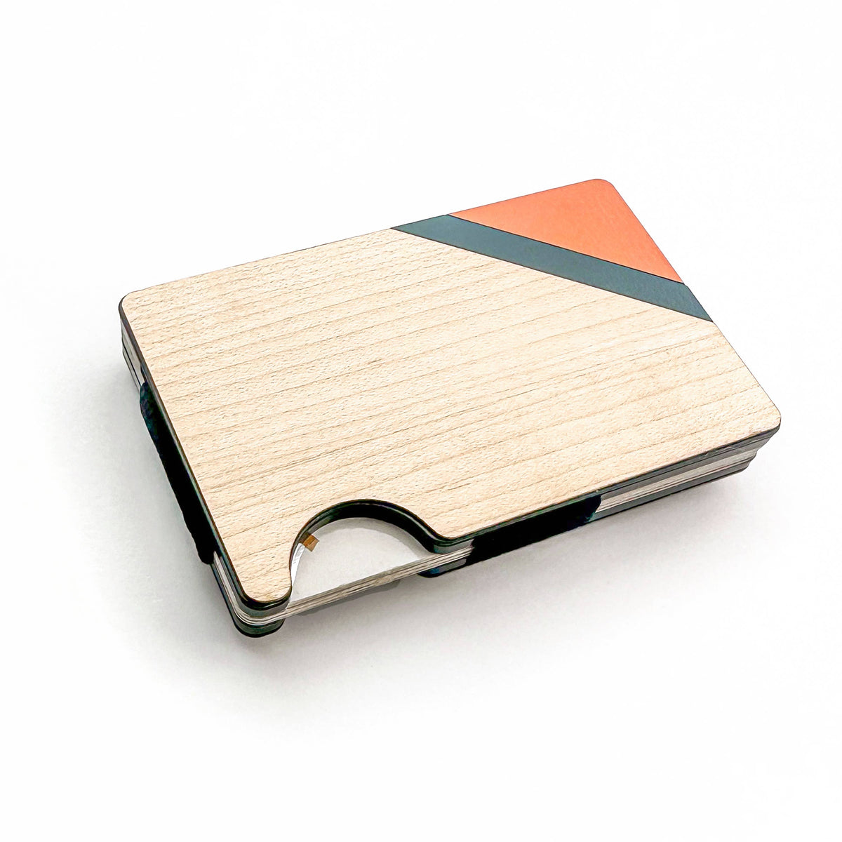 Corner Stripe Wallet - Orange